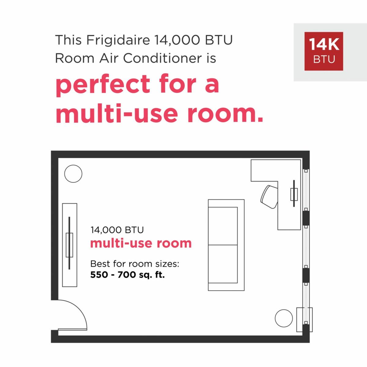 FRIGIDAIRE FHWW145WE1 Frigidaire 14,000 BTU Inverter Window Room Air Conditioner With WI-...