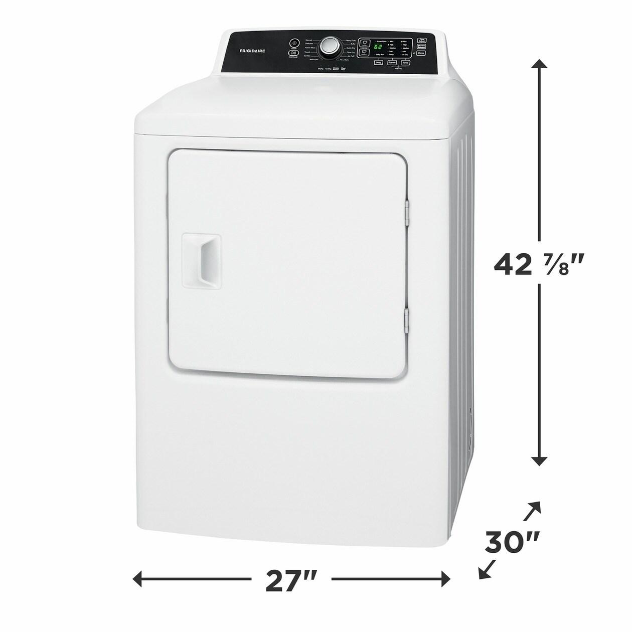 FRIGIDAIRE FFRE4120SW Frigidaire 6.7 Cu. Ft. Free Standing Electric Dryer