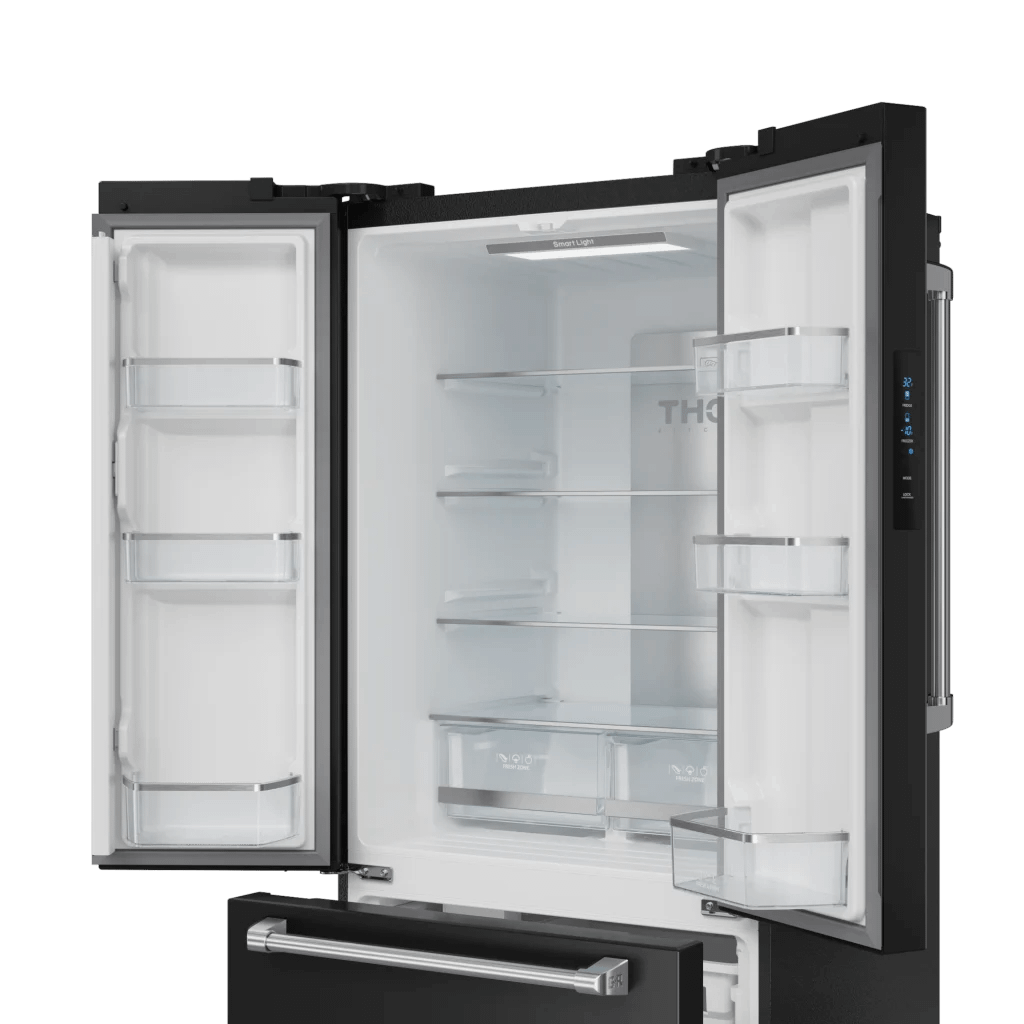THOR KITCHEN RF3017FFD00SS 30 Inch 17.7 Cu Ft French Door Counter Depth Refrigerator With Ice ...