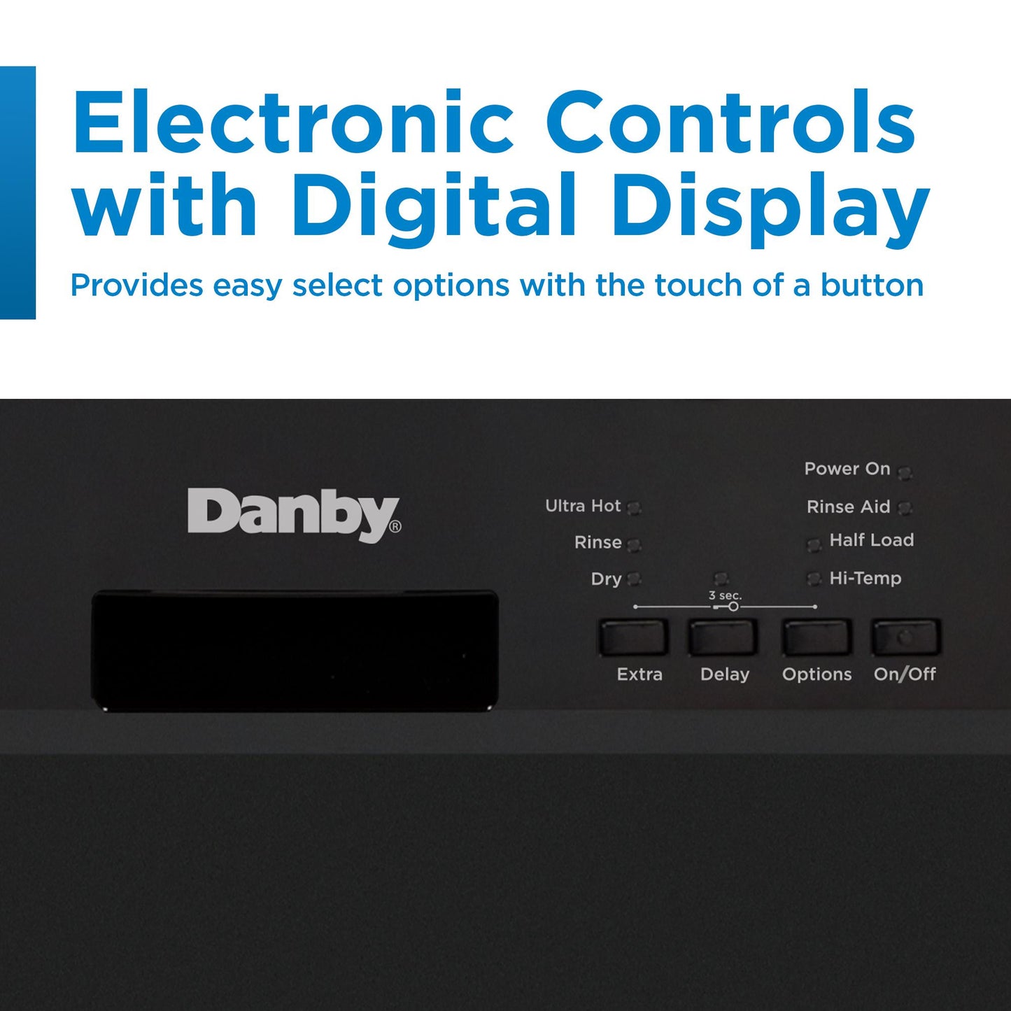 DANBY DDW18D1EB Danby 18"""" Built-in Dishwasher With Front Controls (black)