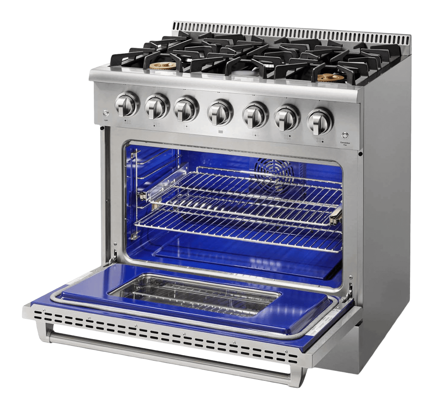 THOR KITCHEN HRG3618ULP 36 Inch Professional Gas Range In Stainless Steel - Liquid Propane