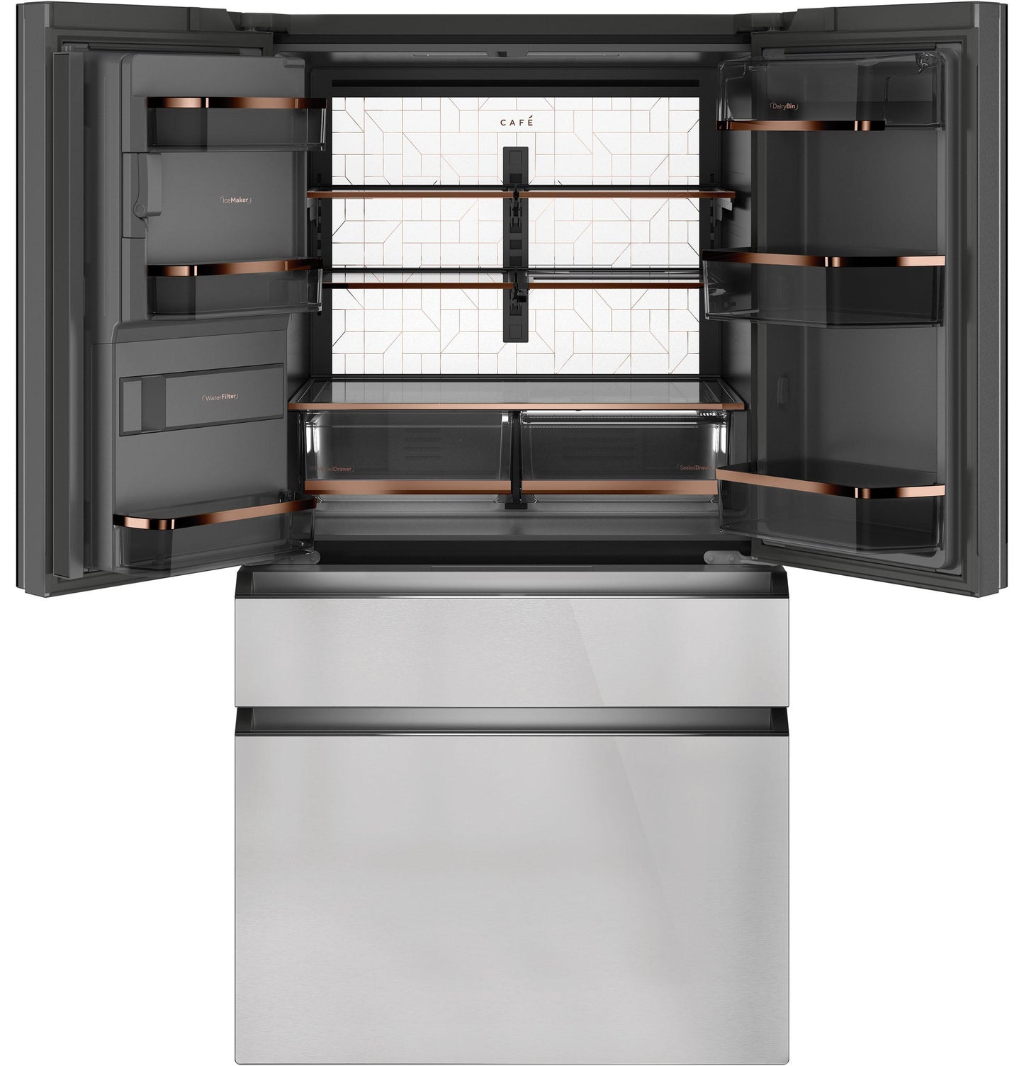 CAFE CXE22DM5PS5 Cafe Energy Star 22.3 Cu. Ft. Smart Counter-depth 4-DO...