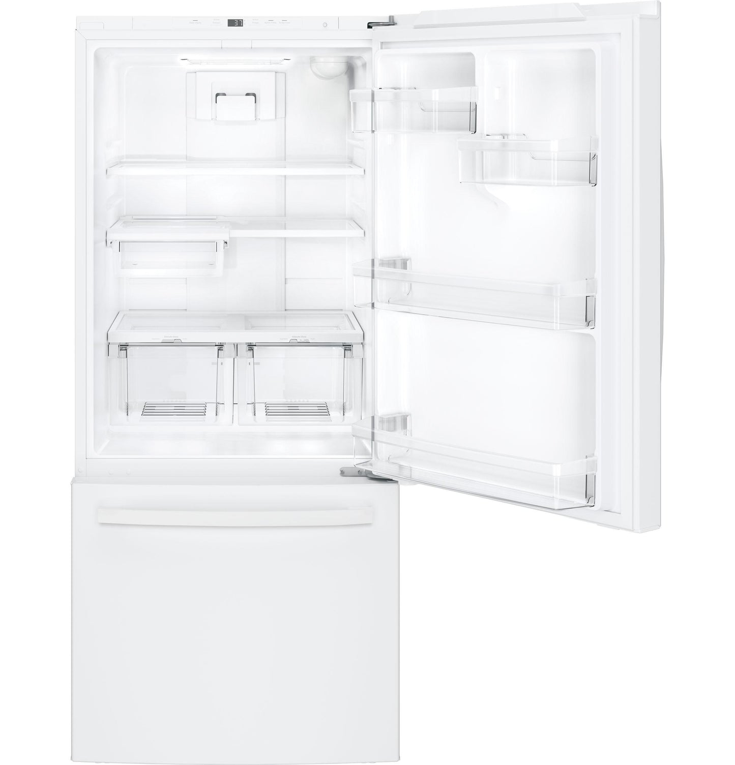 GE APPLIANCES GDE21EGKWW Ge Series Energy Star 20.9 Cu. Ft. Bottom Freezer Refrigerator