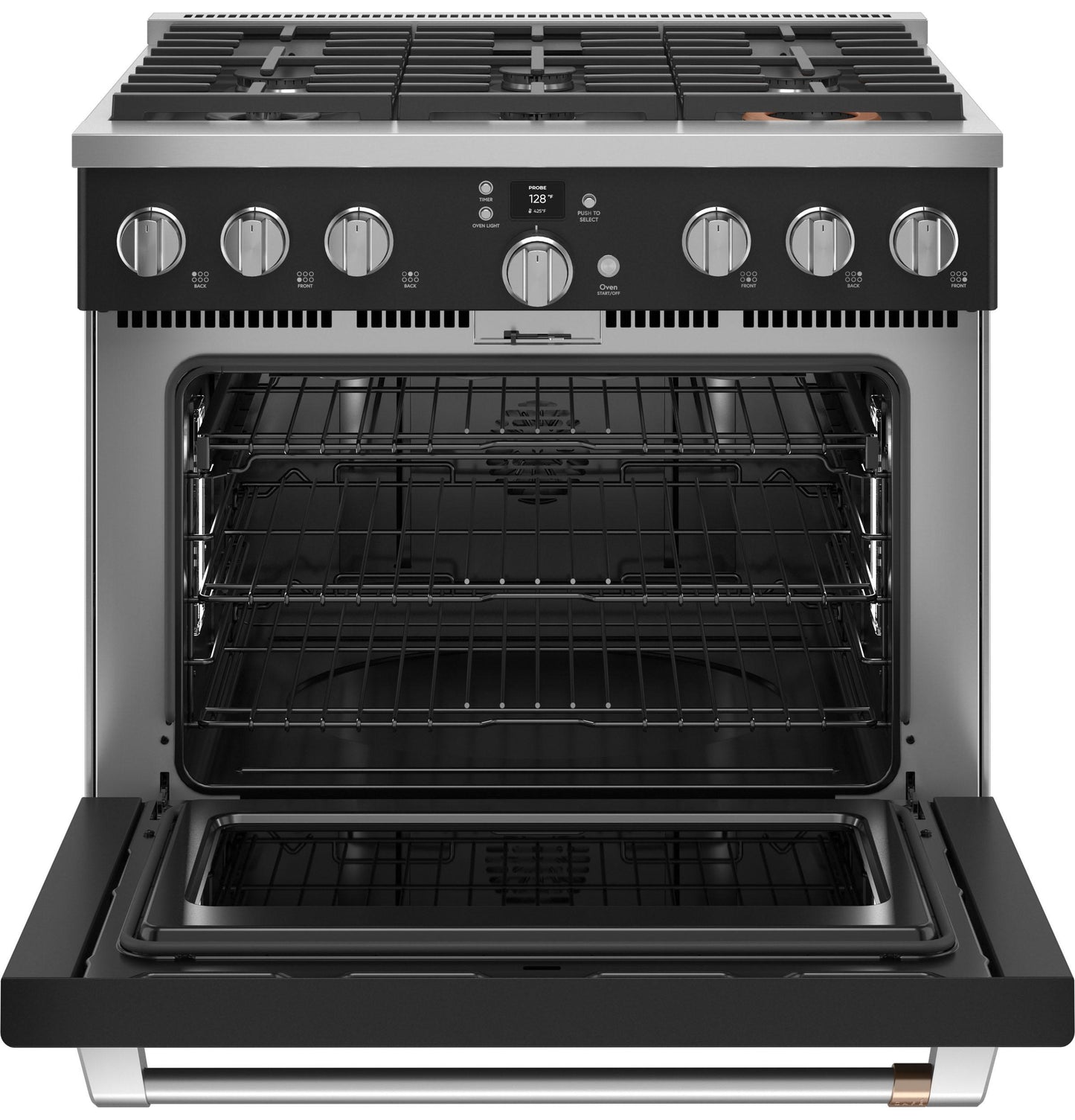 CAFE C2Y366P3TD1 Cafe 36"" Smart Dual-fuel Commercial-style Range With 6 BURNER...
