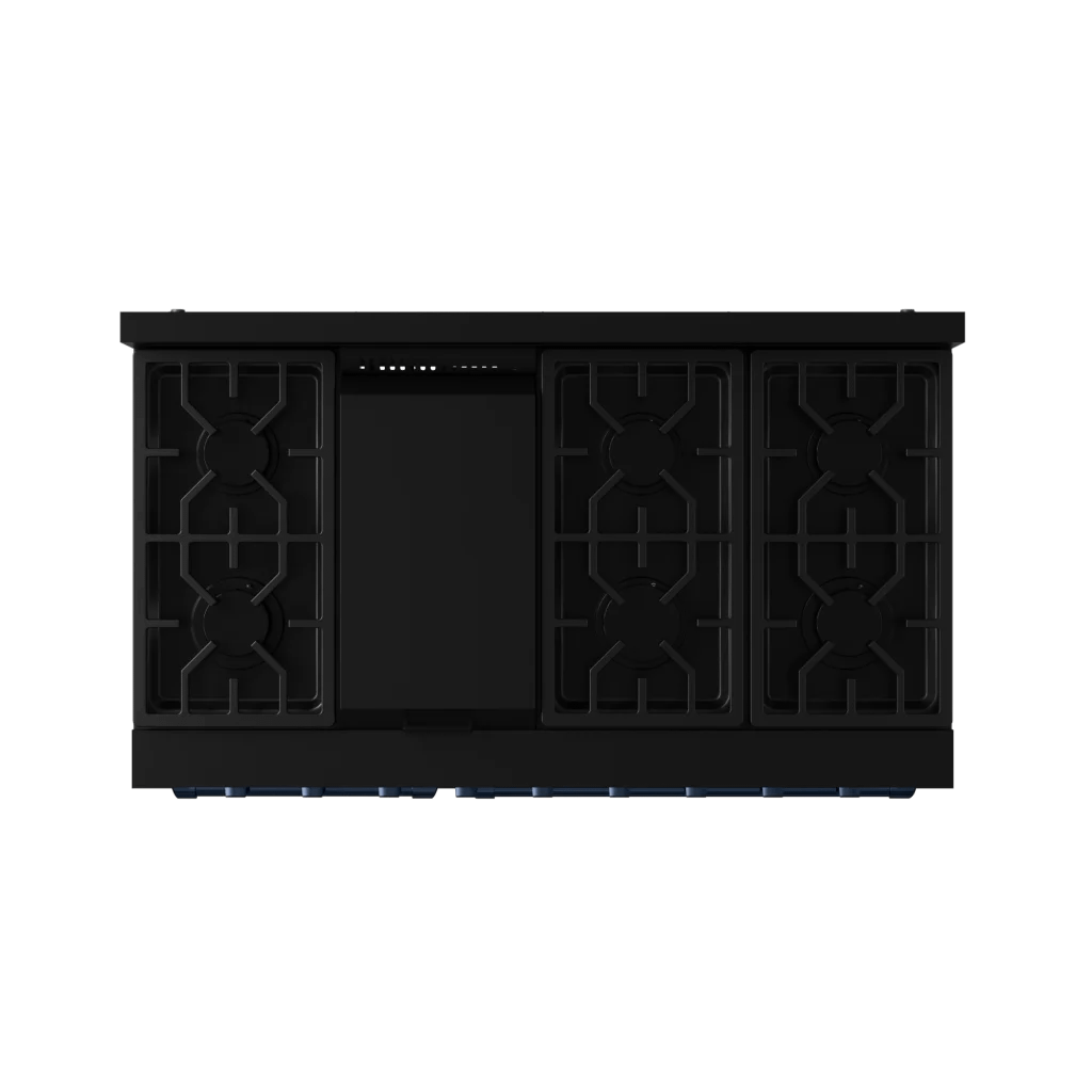 THOR KITCHEN RSG48EBBLU 48 Inch Professional Gas Range With Tilt Panel Touch Control In BLA...