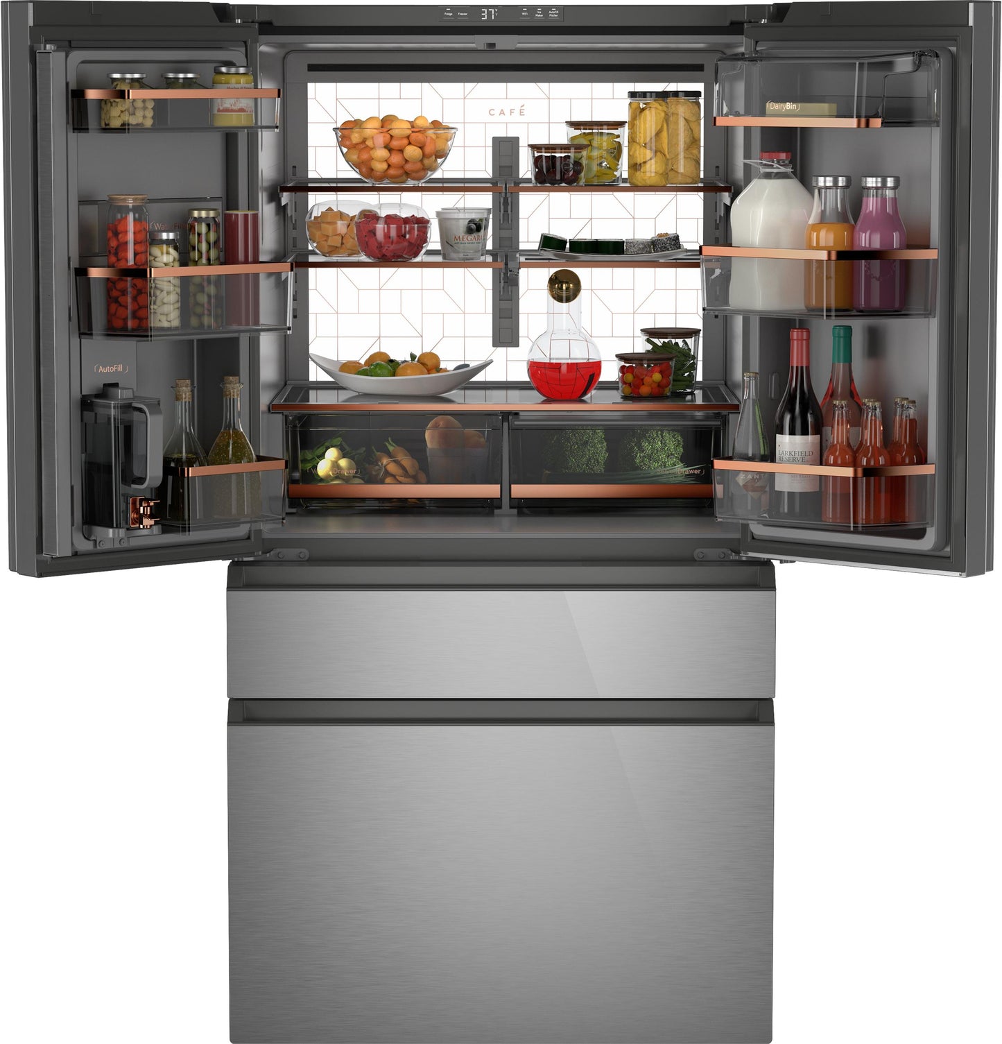 CAFE CJE23DM5WS5 Cafe Energy Star 23.2 Cu. Ft. Smart Counter-depth 4-DO...