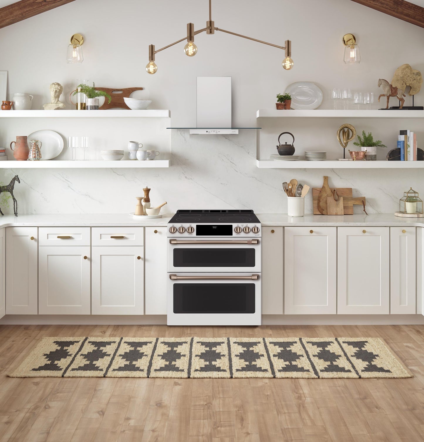CAFE CHS950P4MW2 Cafe 30"" Slide-in Front Control Induction and Convection DOUB...