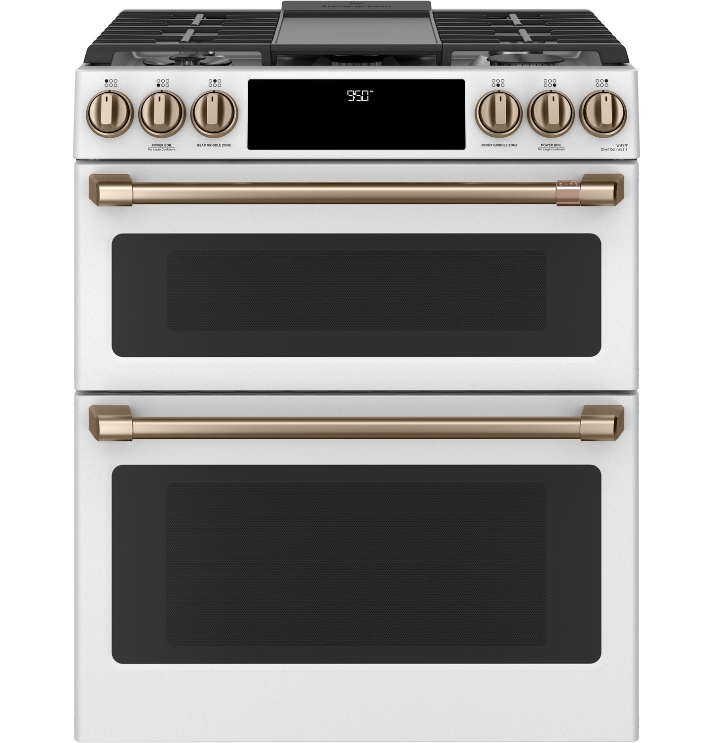 CAFE C2S950P4MW2 Cafe 30"" Slide-in Front Control Dual-fuel Double Oven With CO...