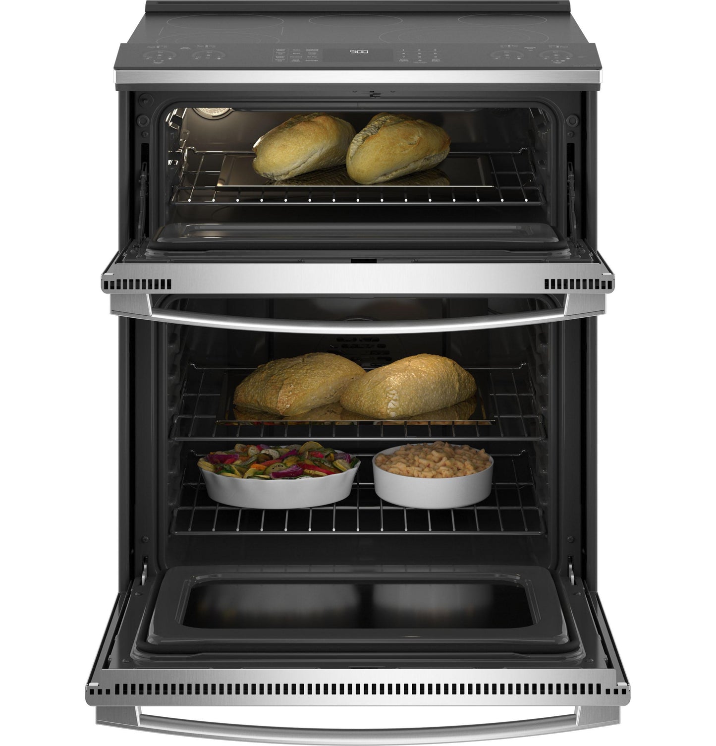 GE APPLIANCES PS960YPFS GE Profile 30"" Smart Slide-in Electric Double Oven Convection F...