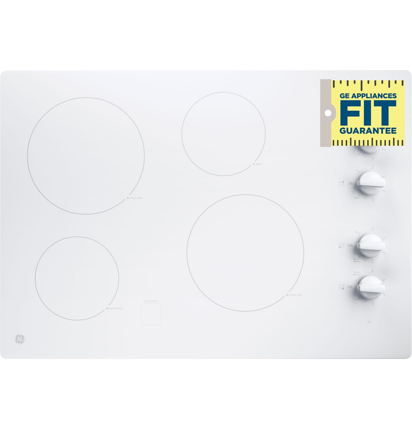 GE APPLIANCES JP3030TWWW Ge 30"" Built-in Knob Control Electric Cooktop