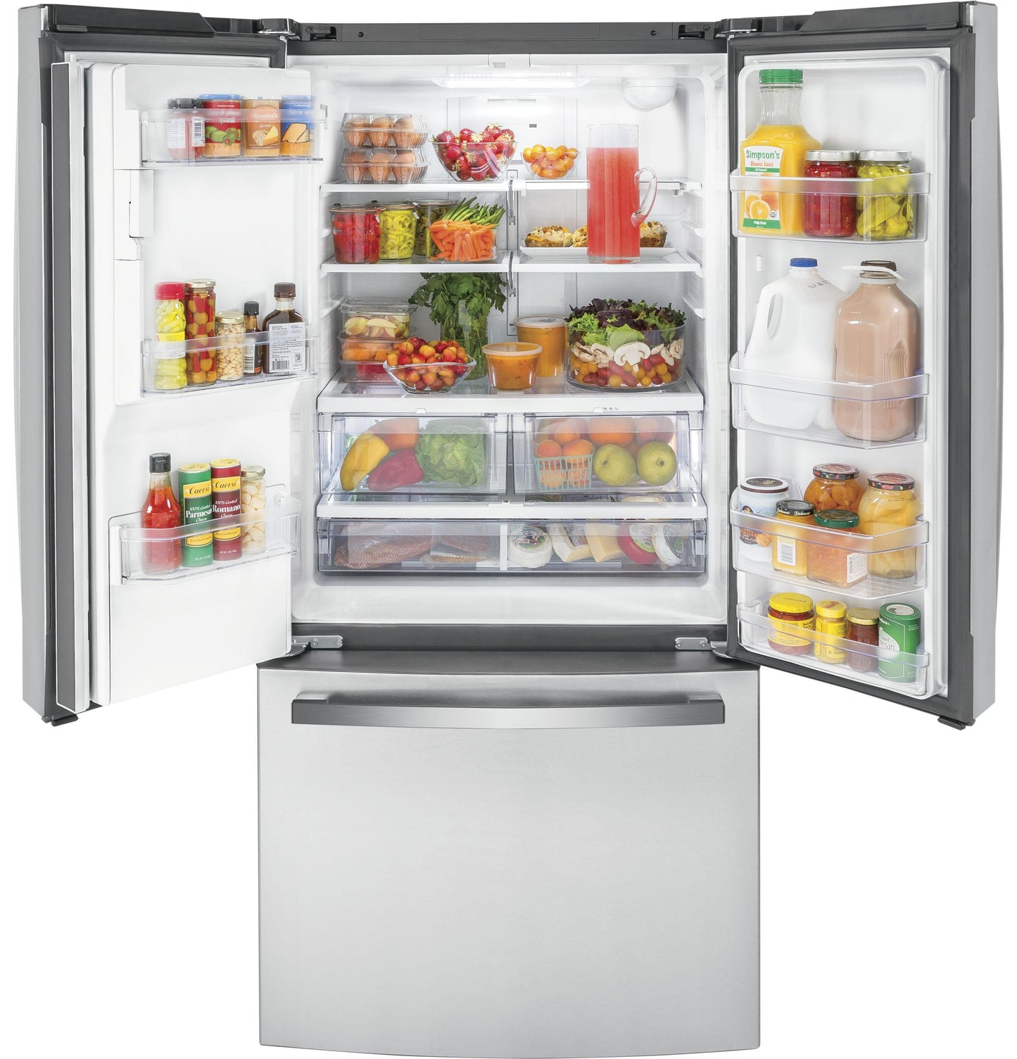 GE APPLIANCES GYE18JYLFS Ge Energy Star 17.5 Cu. Ft. Counter-depth French-door REFRIGE...