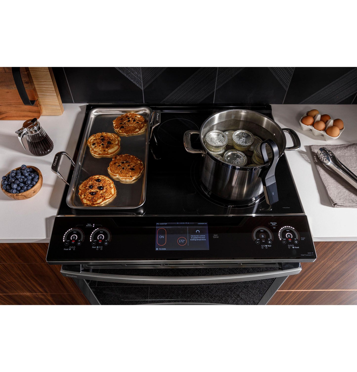 GE APPLIANCES PHS930YPFS GE Profile 30"" Smart Slide-in Fingerprint Resistant FRONT-CONTR...