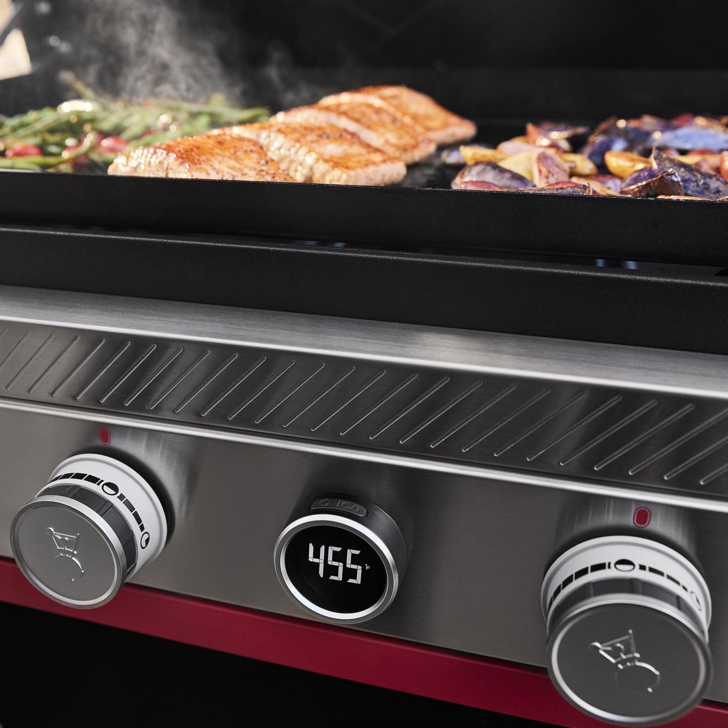 WEBER 1500013 Slate 30"" Rust-resistant Griddle With Extendable Side Table - B...