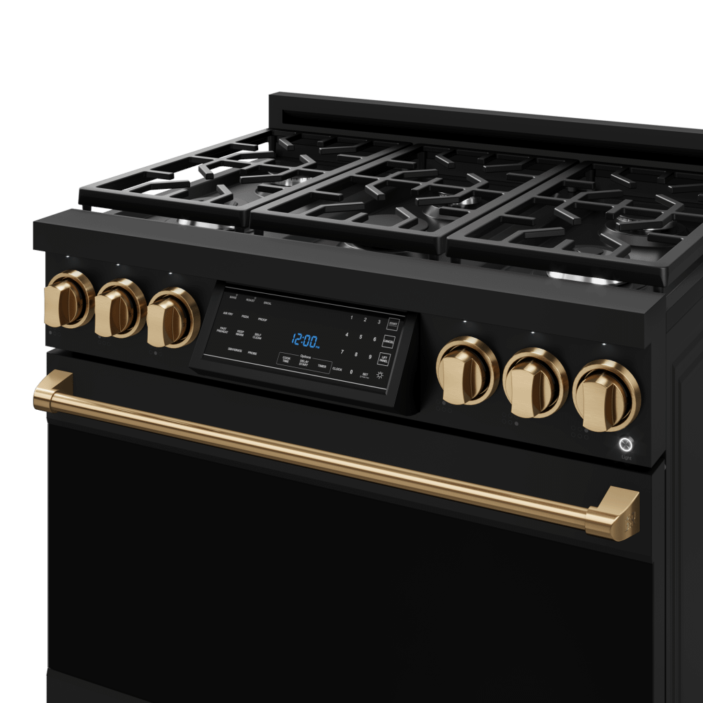 THOR KITCHEN RSG36BBRZ 36 Inch Professional Gas Range With Tilt Panel Touch Control In BLA...