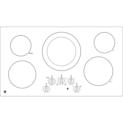 GE APPLIANCES JP3036SLSS Ge 36"" Built-in Knob Control Electric Cooktop