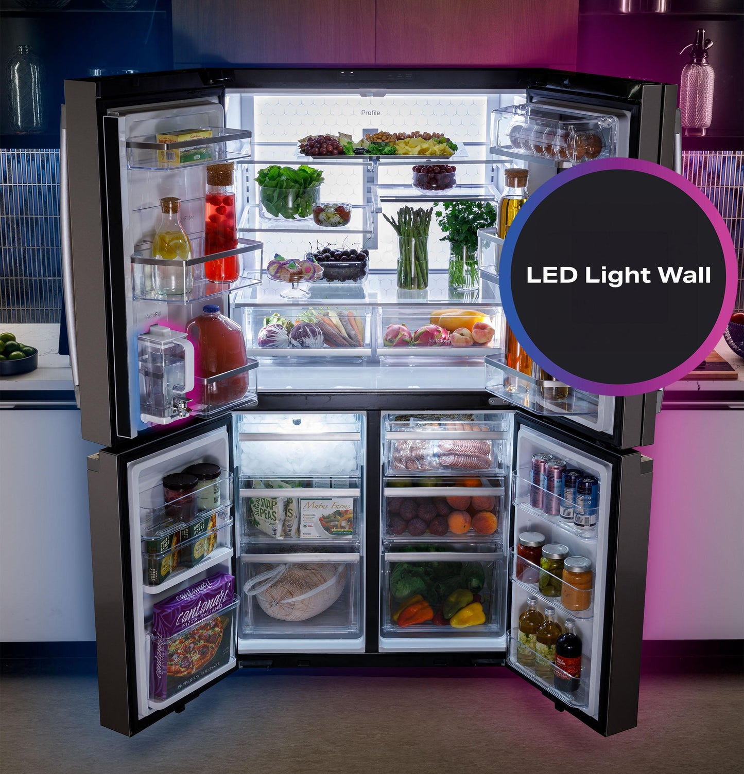 GE APPLIANCES PAE28BYTFS GE Profile Energy Star 28.3 Cu. Ft. Quad-door Refrigerator W...
