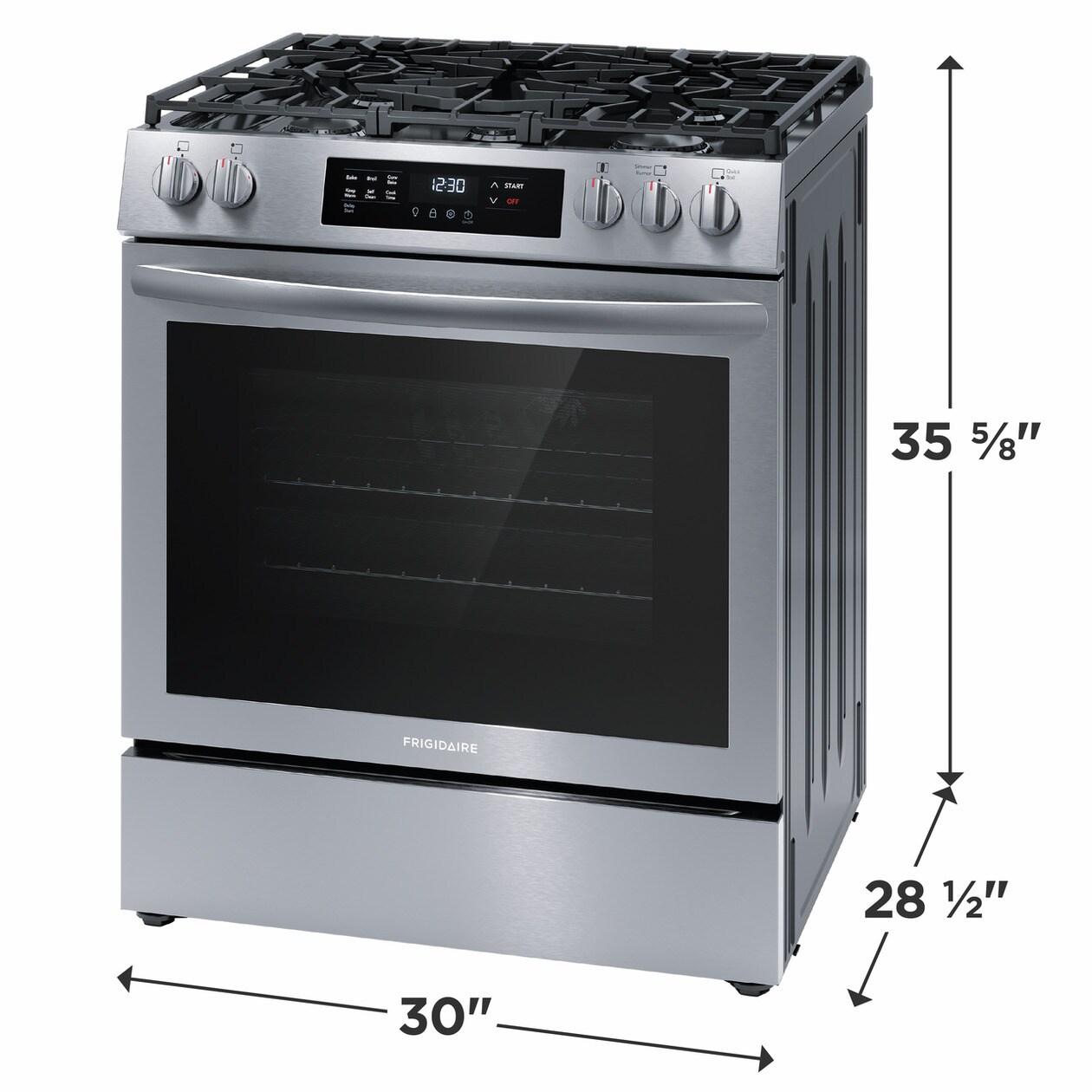 FRIGIDAIRE FCFG3083AS Frigidaire 30"" Front Control Gas Range With Convection Bake