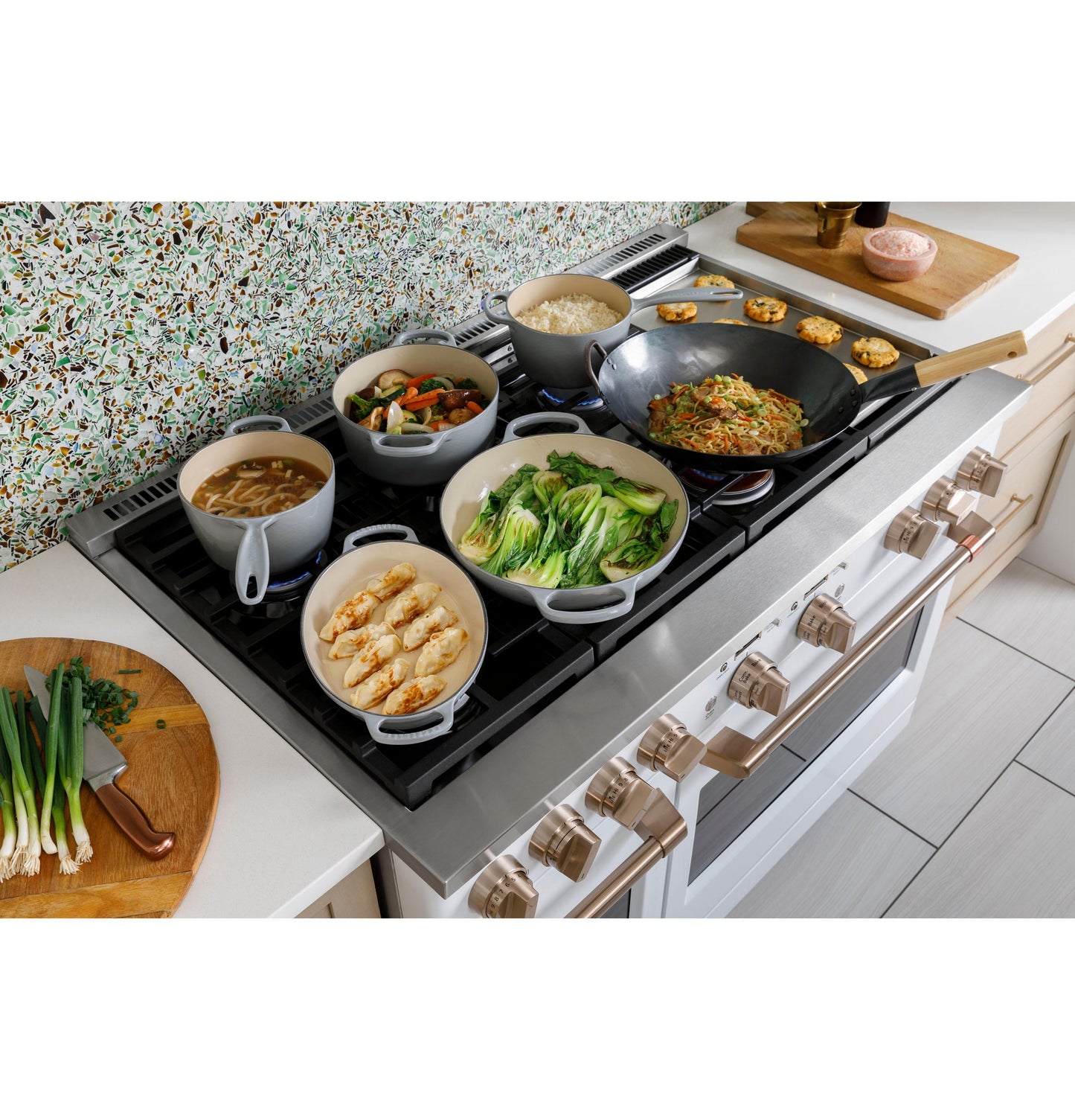 CAFE C2Y486P4TW2 Cafe 48"" Smart Dual-fuel Commercial-style Range With 6 BURNER...