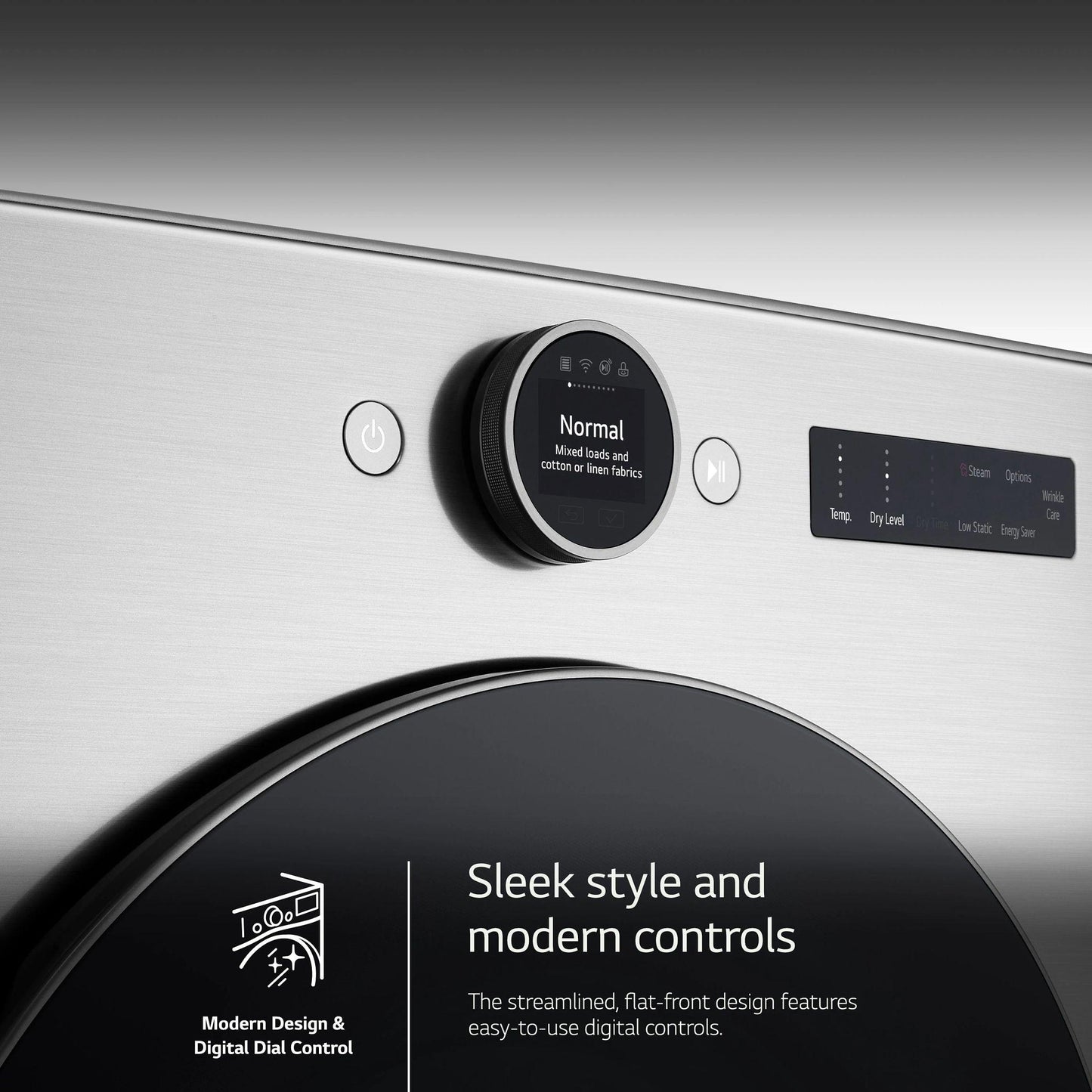 LG DLGX5501V 7.4 Cu. Ft. Ultra Large Capacity Smart Front Load Gas Dryer With SE...
