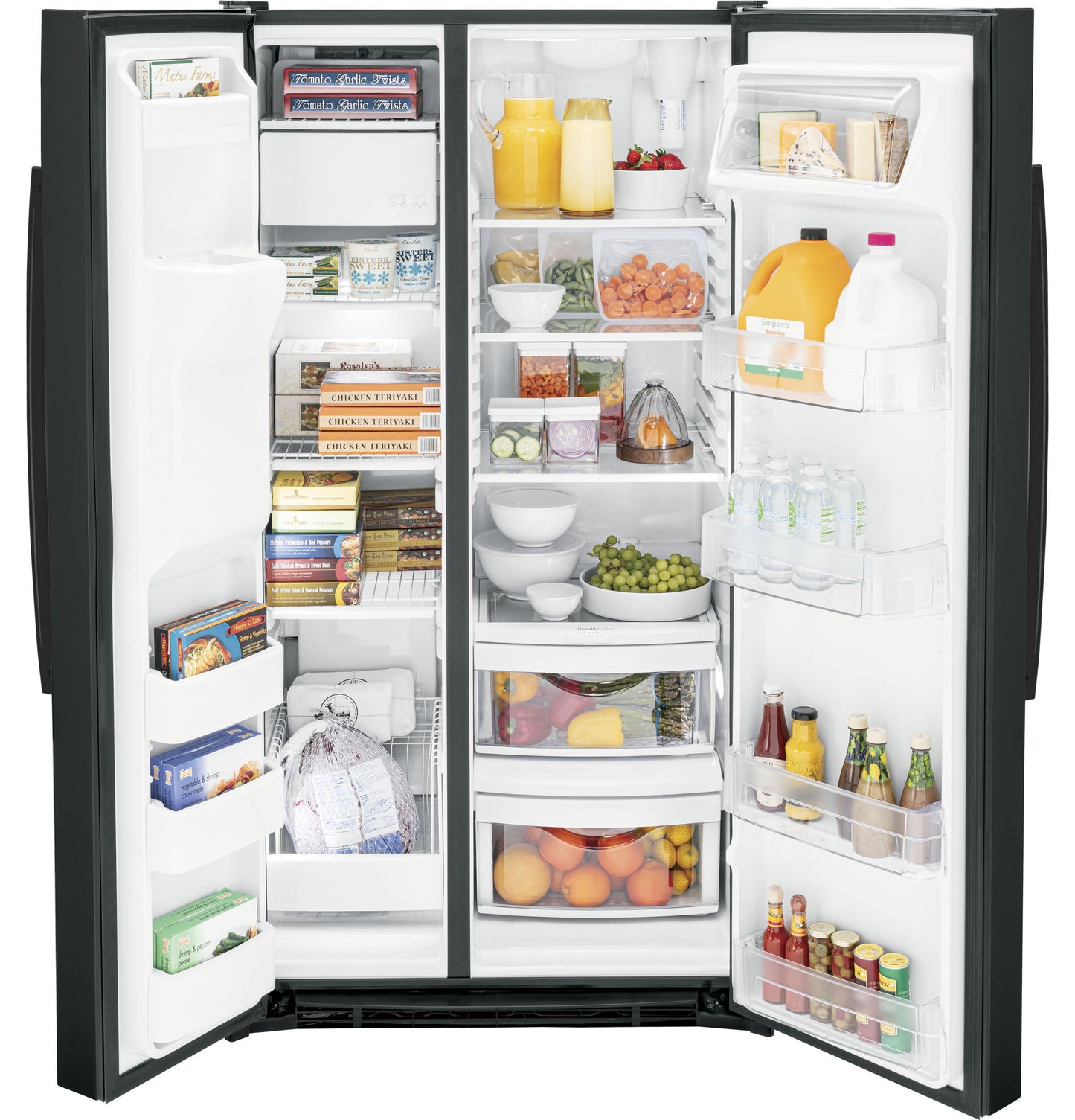 GE APPLIANCES GSE25GGPBB Ge Energy Star 25.3 Cu. Ft. Side-by-side Refrigerator