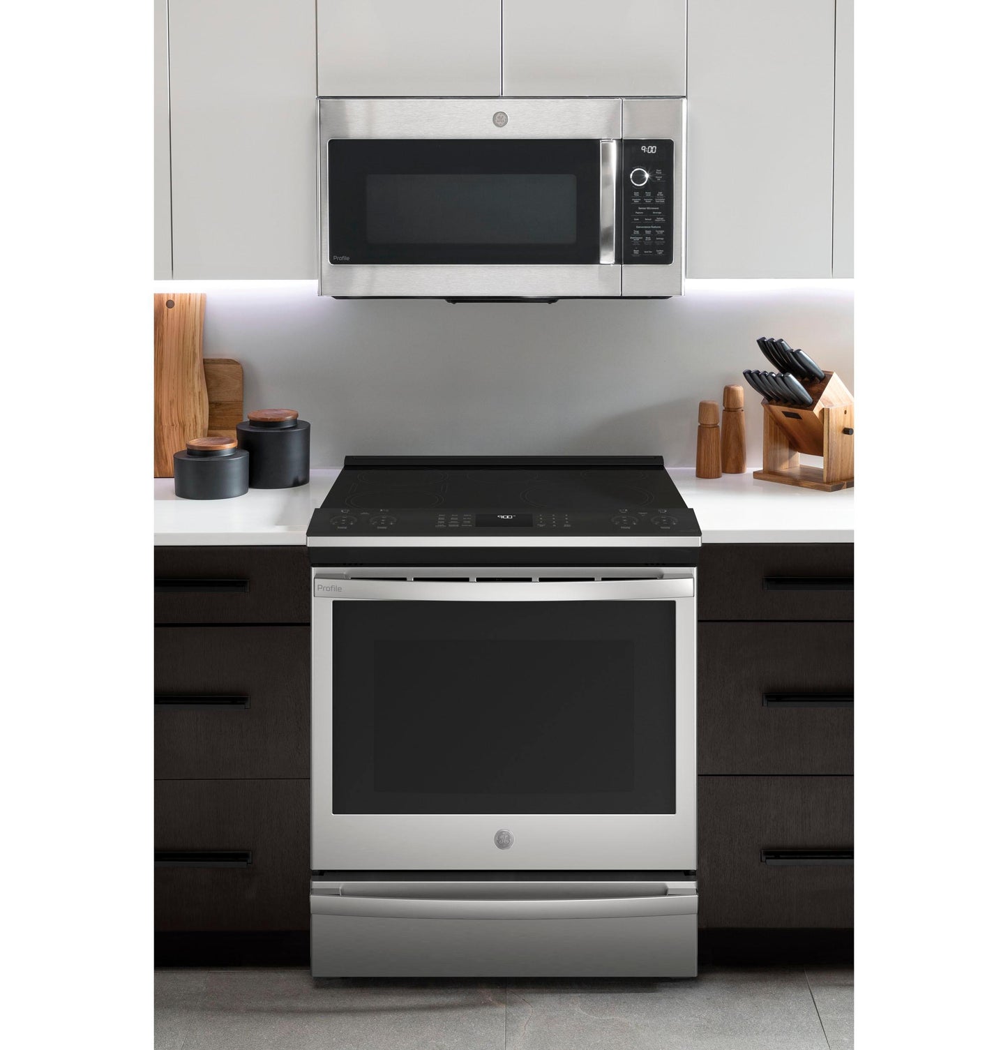 GE APPLIANCES PHS930YPFS GE Profile 30"" Smart Slide-in Fingerprint Resistant FRONT-CONTR...