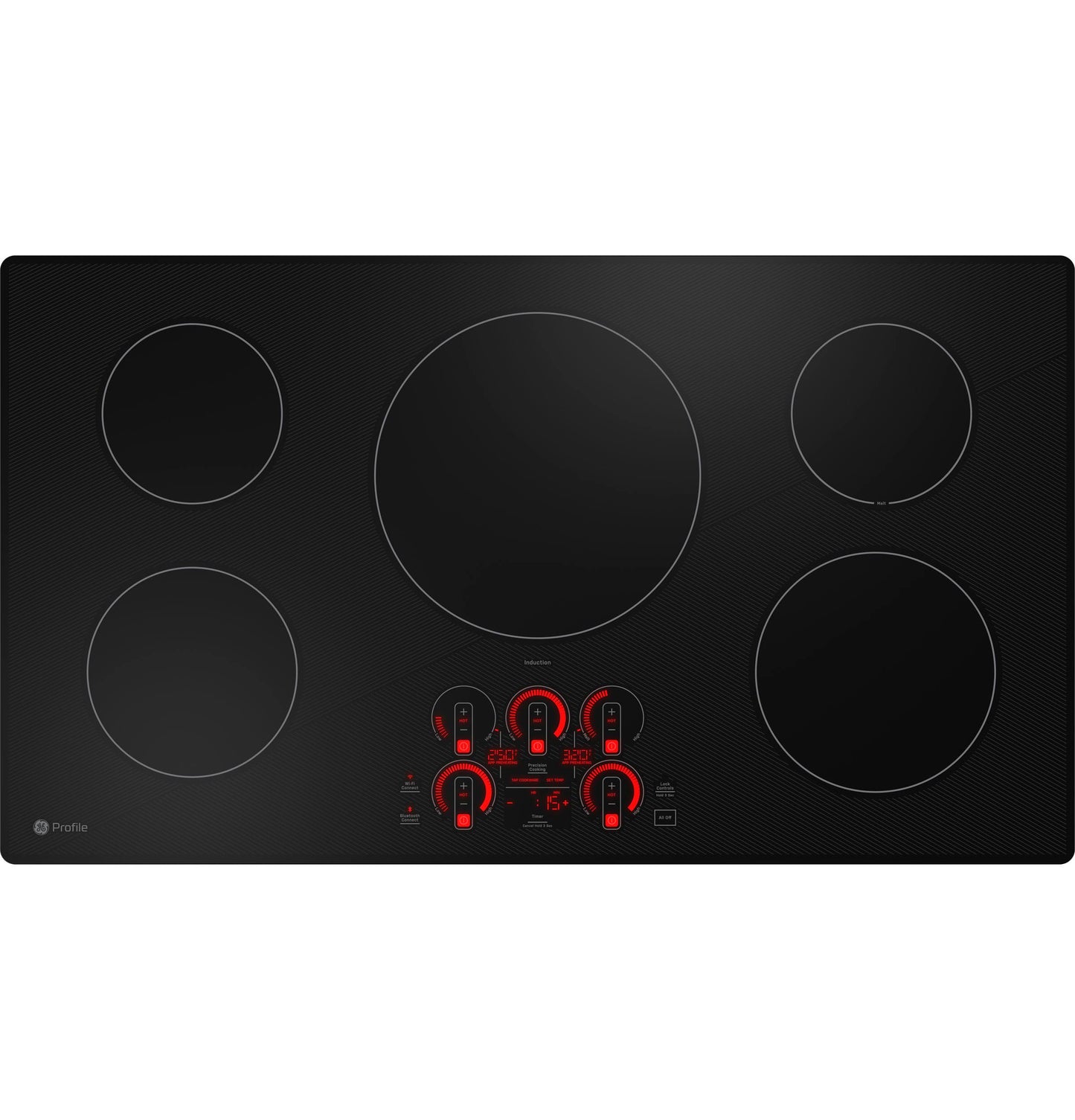 GE APPLIANCES PHP7036DTBB GE Profile 36"" Built-in Touch Control Induction Cooktop