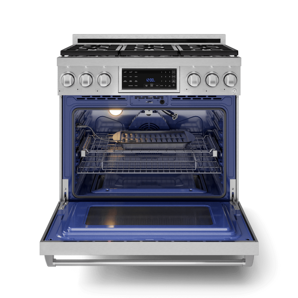 THOR KITCHEN RSG36 36 Inch Professional Gas Range With Tilt Panel Touch Control In STA...