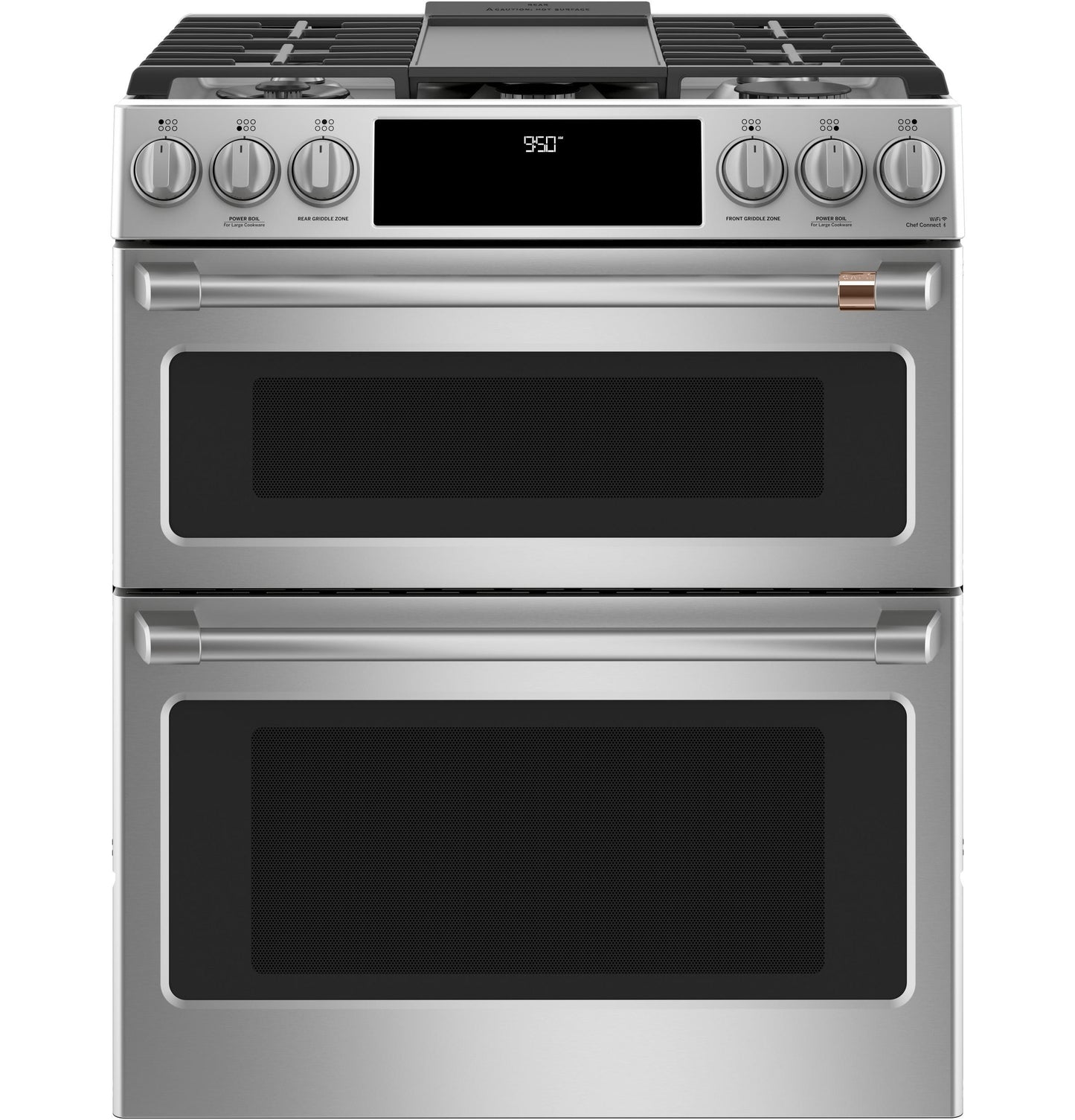 CAFE C2S950P2MS1 Cafe 30"" Slide-in Front Control Dual-fuel Double Oven With CO...