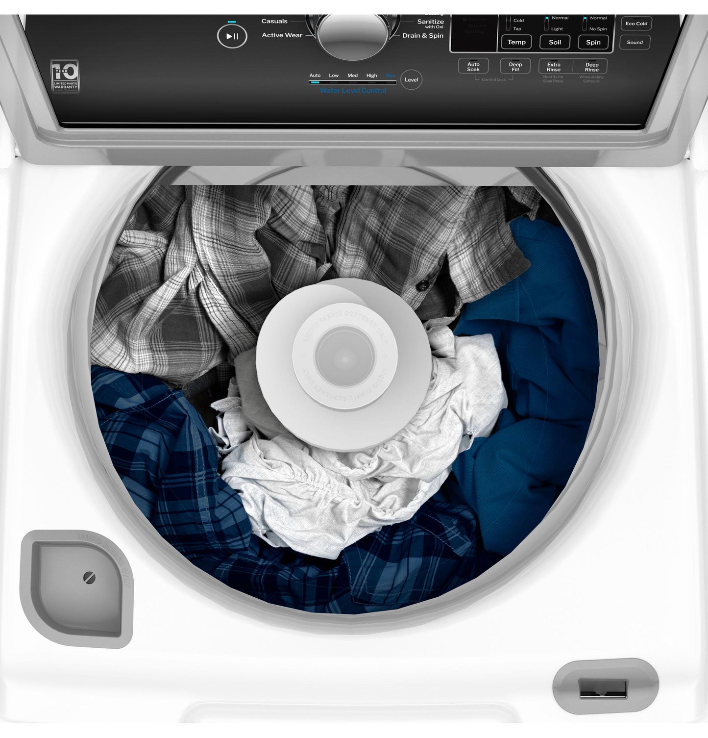 GE APPLIANCES GTW585BSVWS Ge 4.5 Cu. Ft. Capacity Washer With With Water Level Control