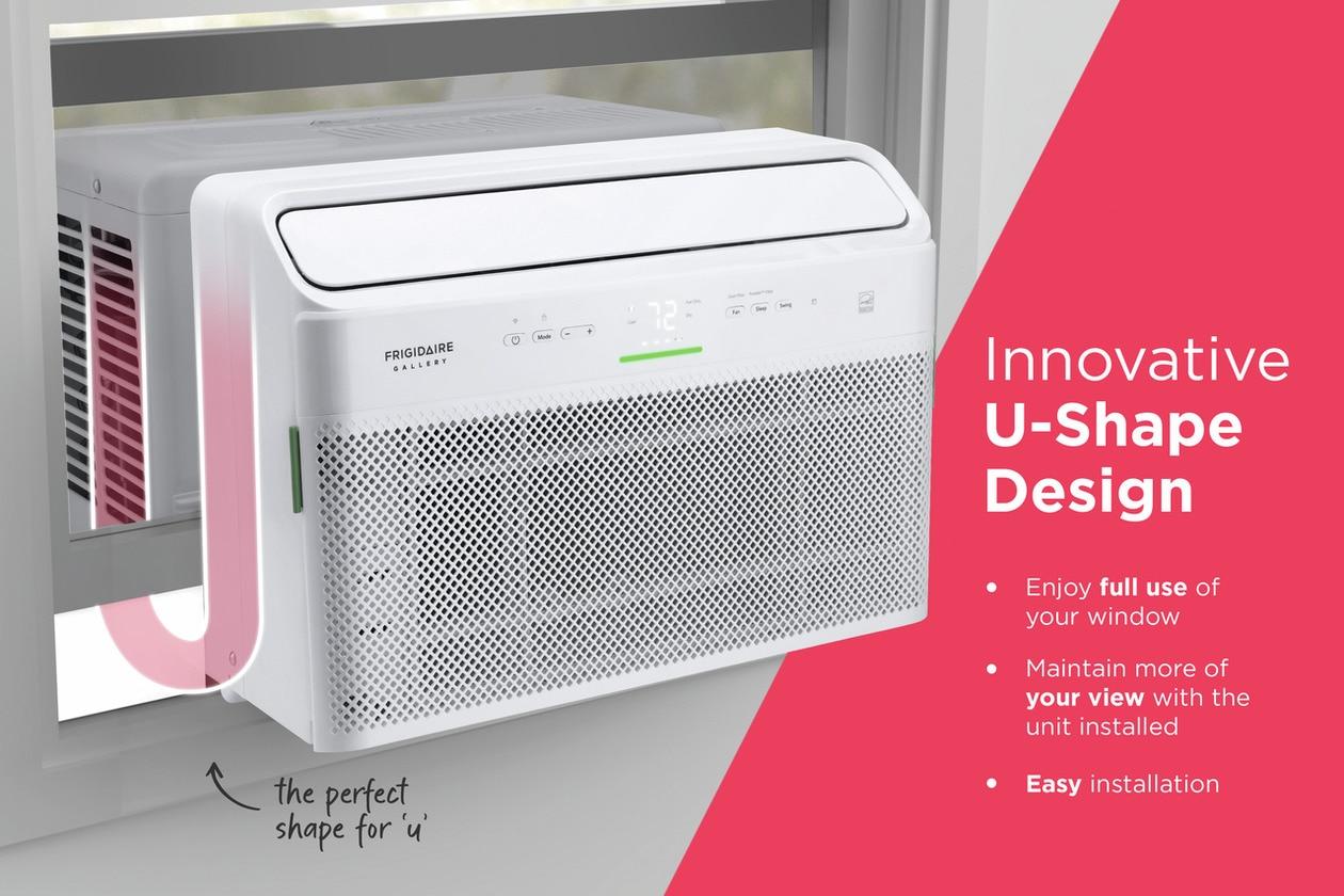 FRIGIDAIRE GHWQ085WD1 Frigidaire Gallery 8,000 BTU U-shape Window Room Air Conditioner WI...