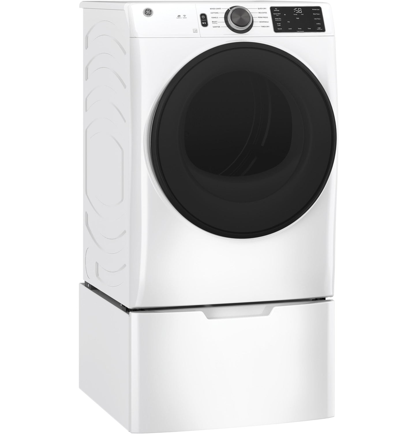 GE APPLIANCES GFD55GSSNWW Ge 7.8 Cu. Ft. Capacity Smart Front Load Gas Dryer