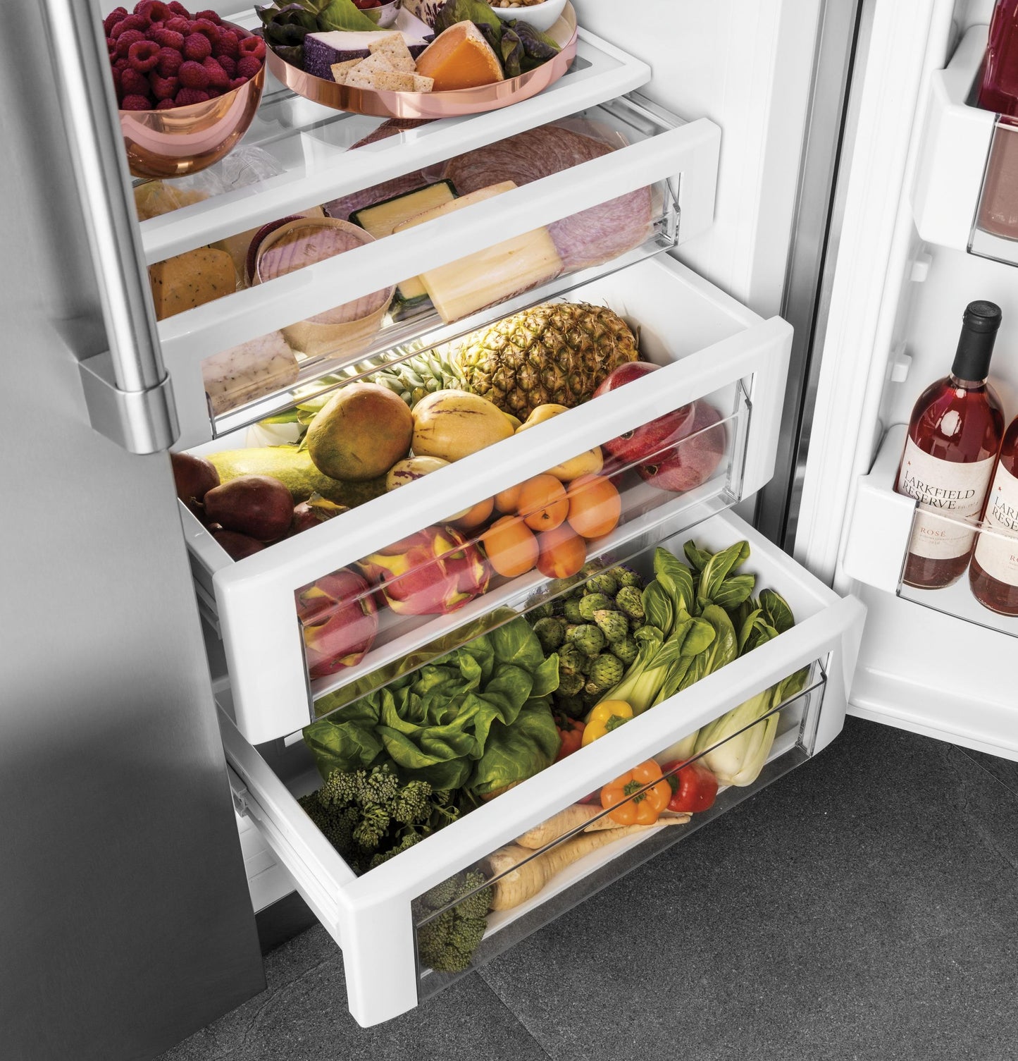 CAFE CSB48YP2NS1 Cafe 48"" Smart Built-in Side-by-side Refrigerator With Dispenser