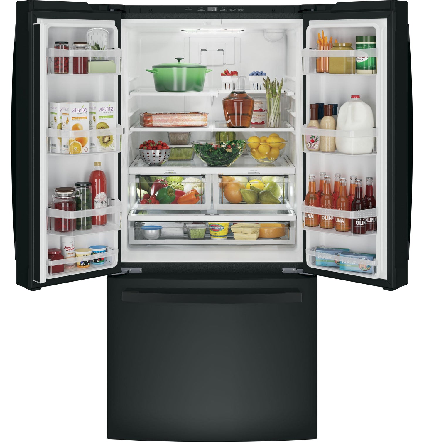 GE APPLIANCES GNE25JGKBB Ge Series Energy Star 24.8 Cu. Ft. French-door Refrigerator