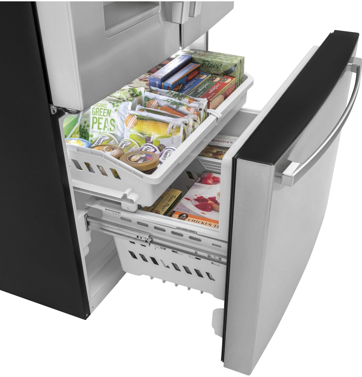 GE APPLIANCES GYE18JYLFS Ge Energy Star 17.5 Cu. Ft. Counter-depth French-door REFRIGE...