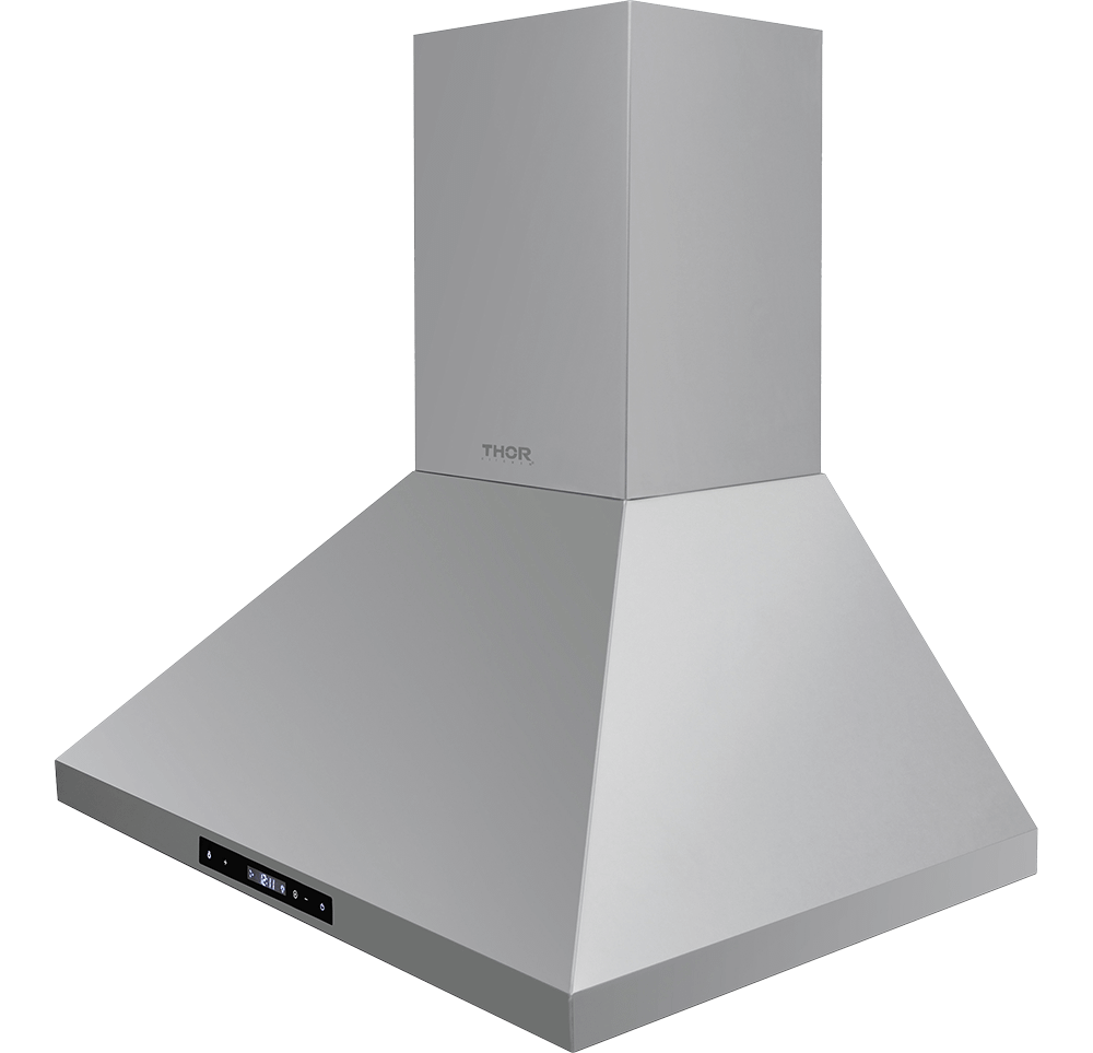 THOR KITCHEN HRH3007 30in Wall Mount Chimney Range Hood In Stainless Steel With LED LIGH...