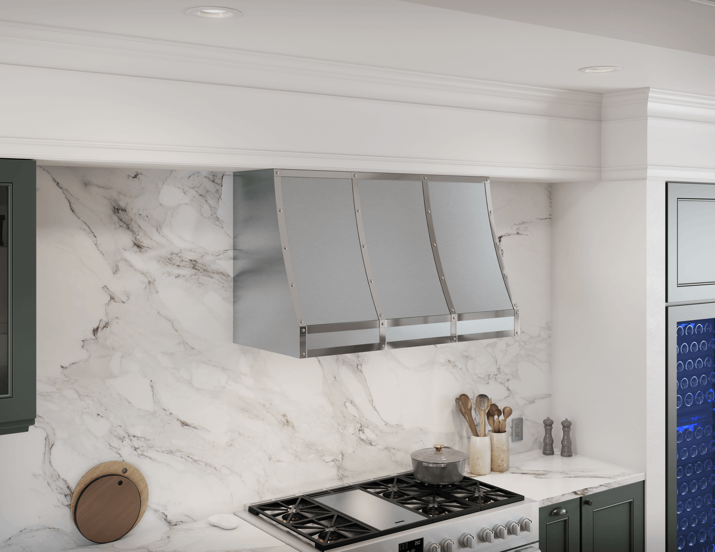 ZEPHYR CHFT36ASX Zephyr Forte Wall Custom Hood, 36in, Ss, Body Only