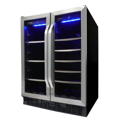 SILHOUETTE SBC051D1BSS Silhouette Emmental 24"" French Door Beverage Center