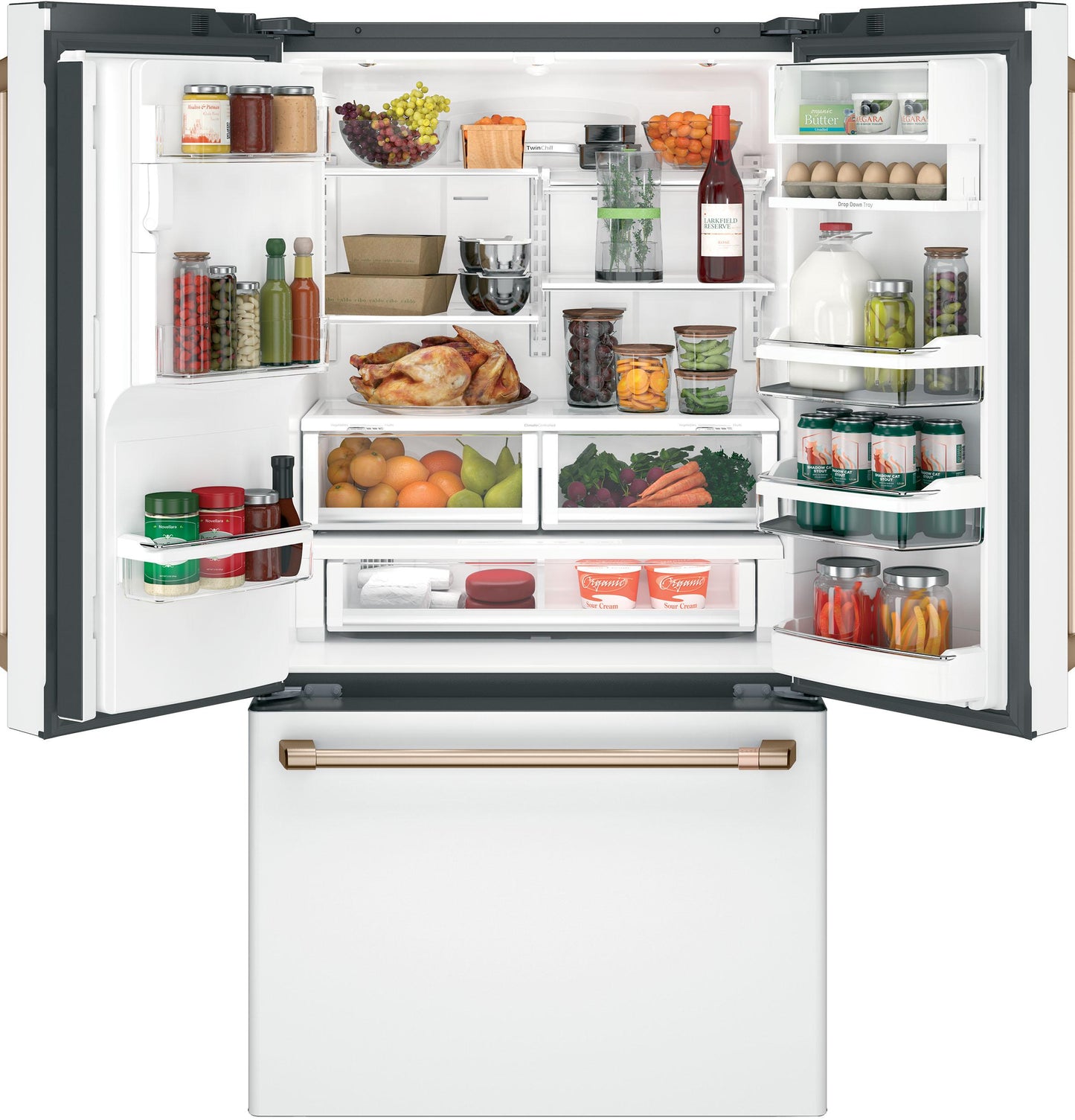 CAFE CYE22TP4MW2 Cafe Energy Star 22.2 Cu. Ft. Counter-depth French-door RE...