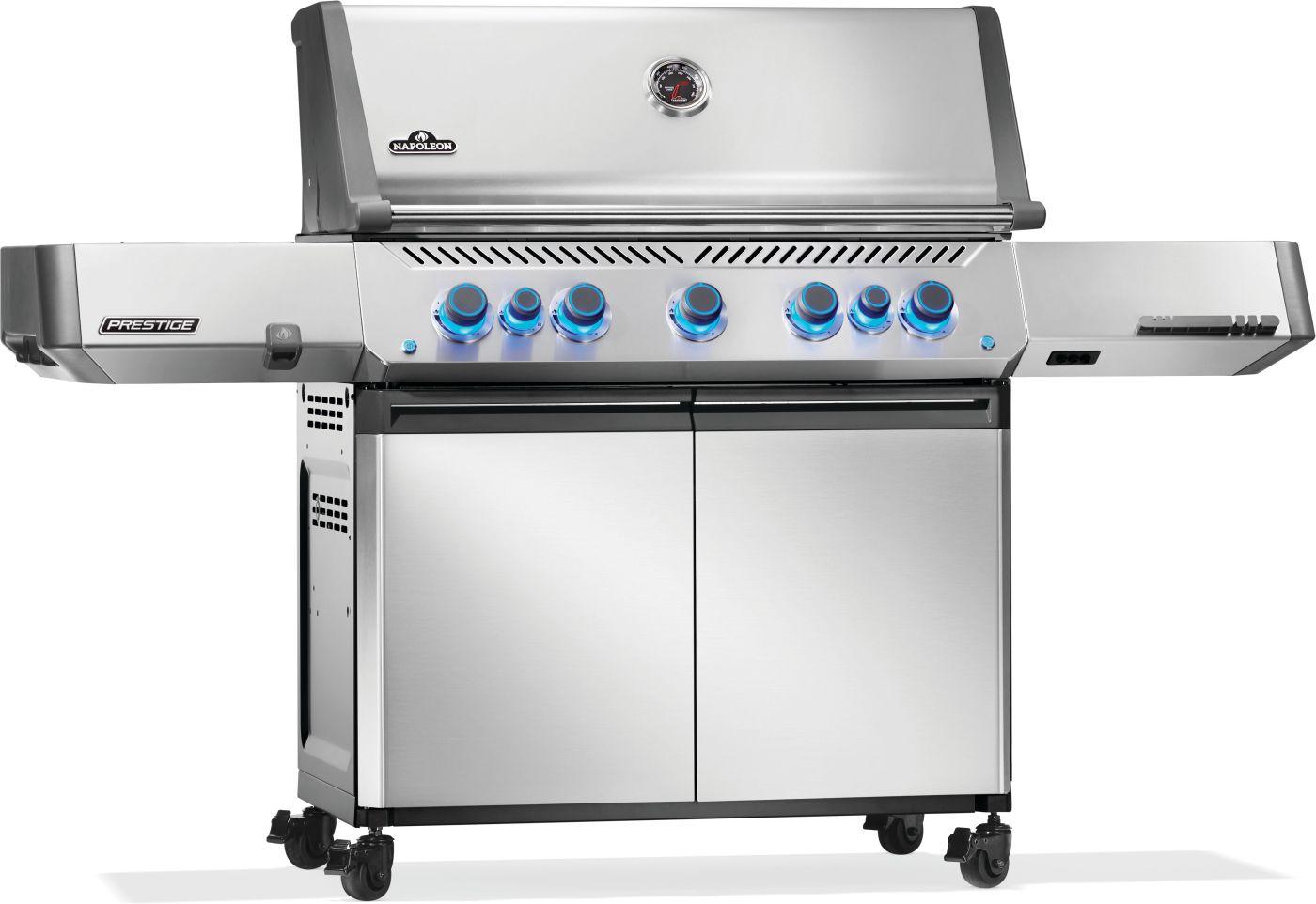 NAPOLEON BBQ P665VRSIBPSS Prestige 665 Rsib With Infrared Side and Rear Burner , Propane, STA...