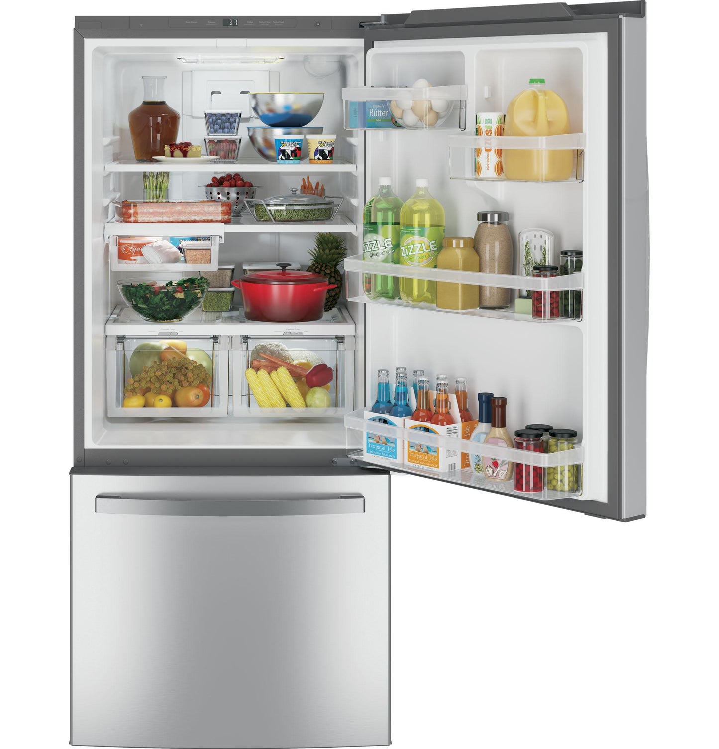 GE APPLIANCES GDE21EYKFS Ge Energy Star 21.0 Cu. Ft. Bottom-freezer Refrigerator