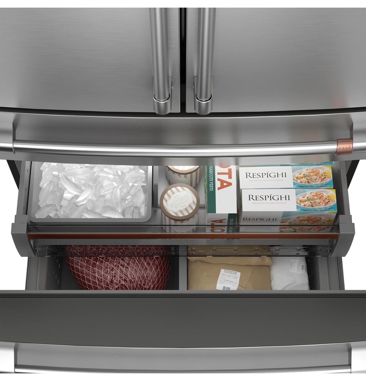 CAFE CJE23DM5WS5 Cafe Energy Star 23.2 Cu. Ft. Smart Counter-depth 4-DO...