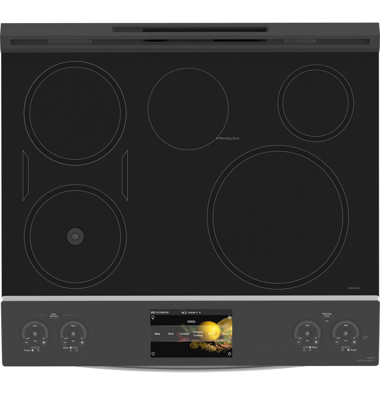 GE APPLIANCES PHS93XYPFS GE Profile 30"" Smart Slide-in Front-control Induction FINGERPRI...