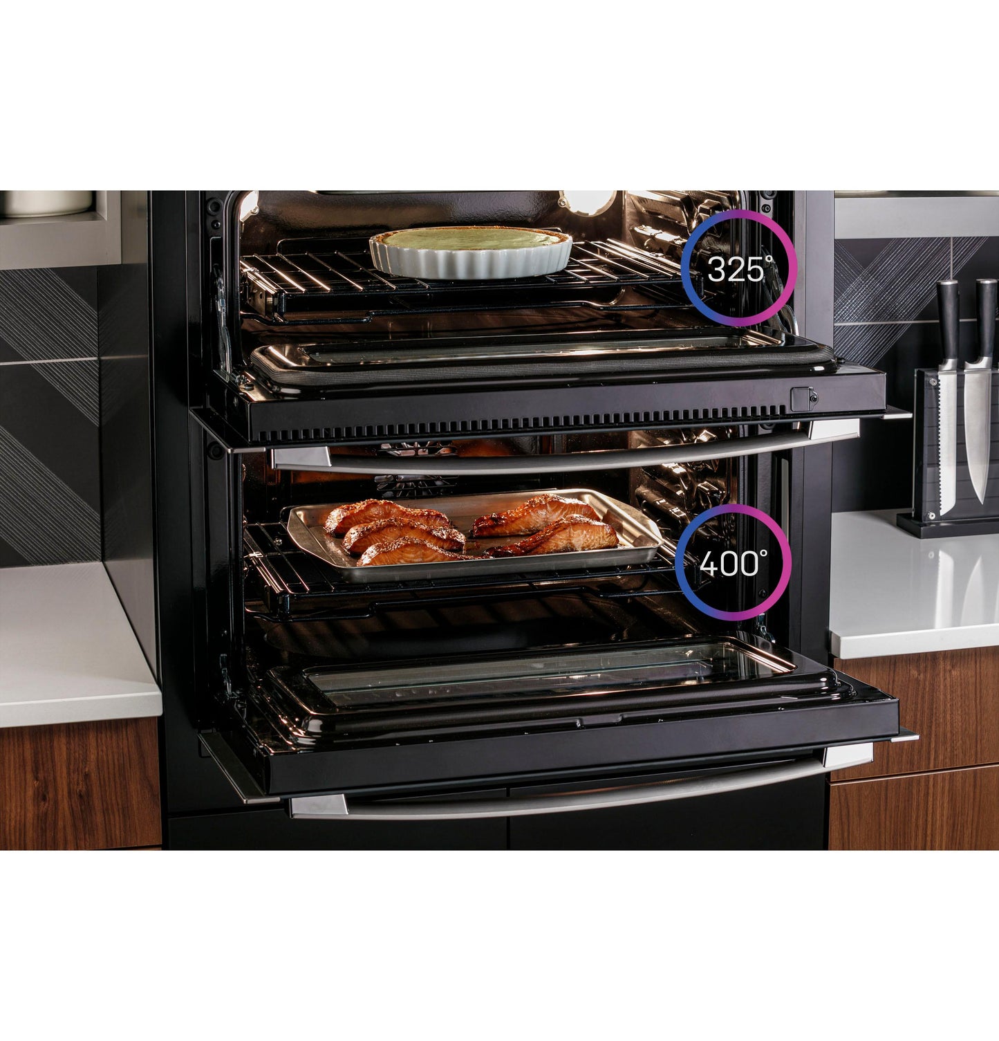 GE APPLIANCES PTS9200SNSS GE Profile 30"" Smart Built-in Twin Flex Convection Wall Oven