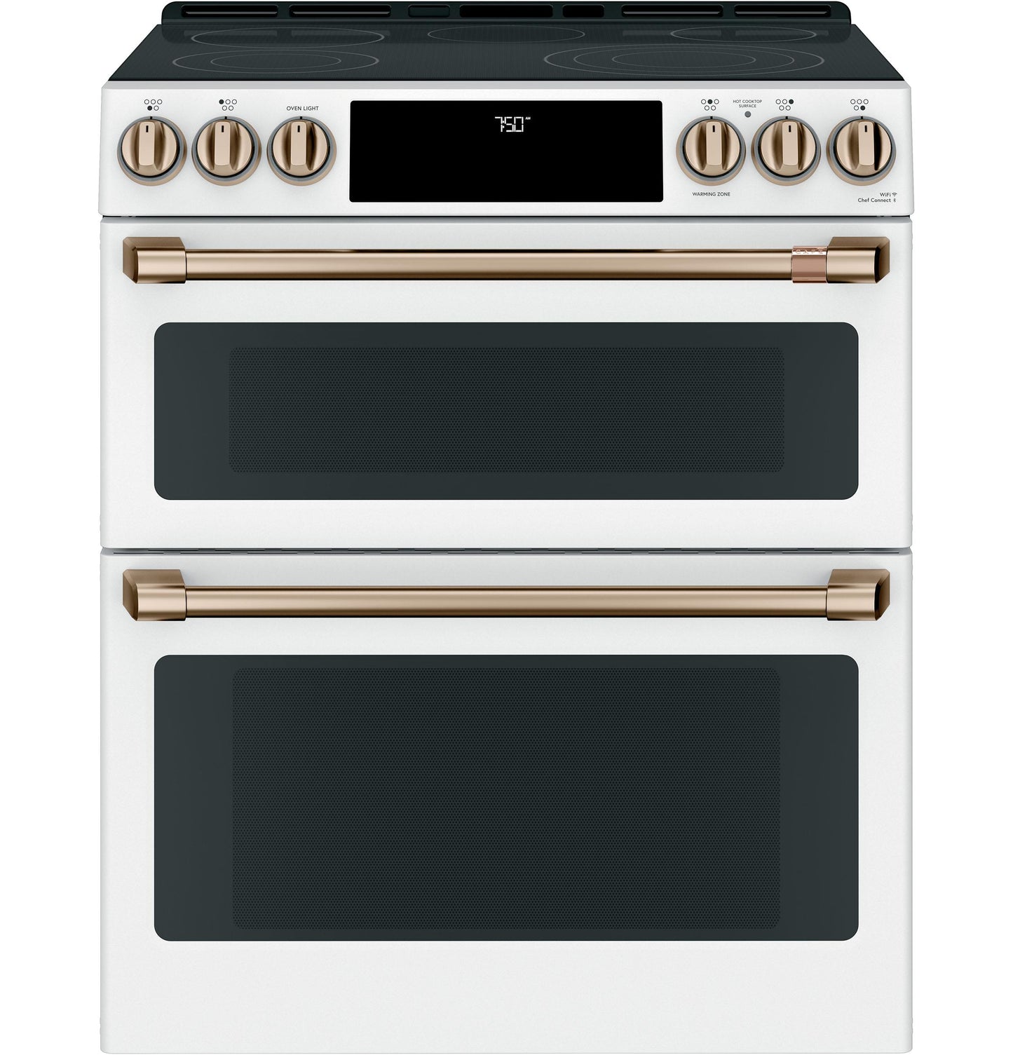 CAFE CES750P4MW2 Cafe 30"" Slide-in Front Control Radiant and Convection DOUBLE...