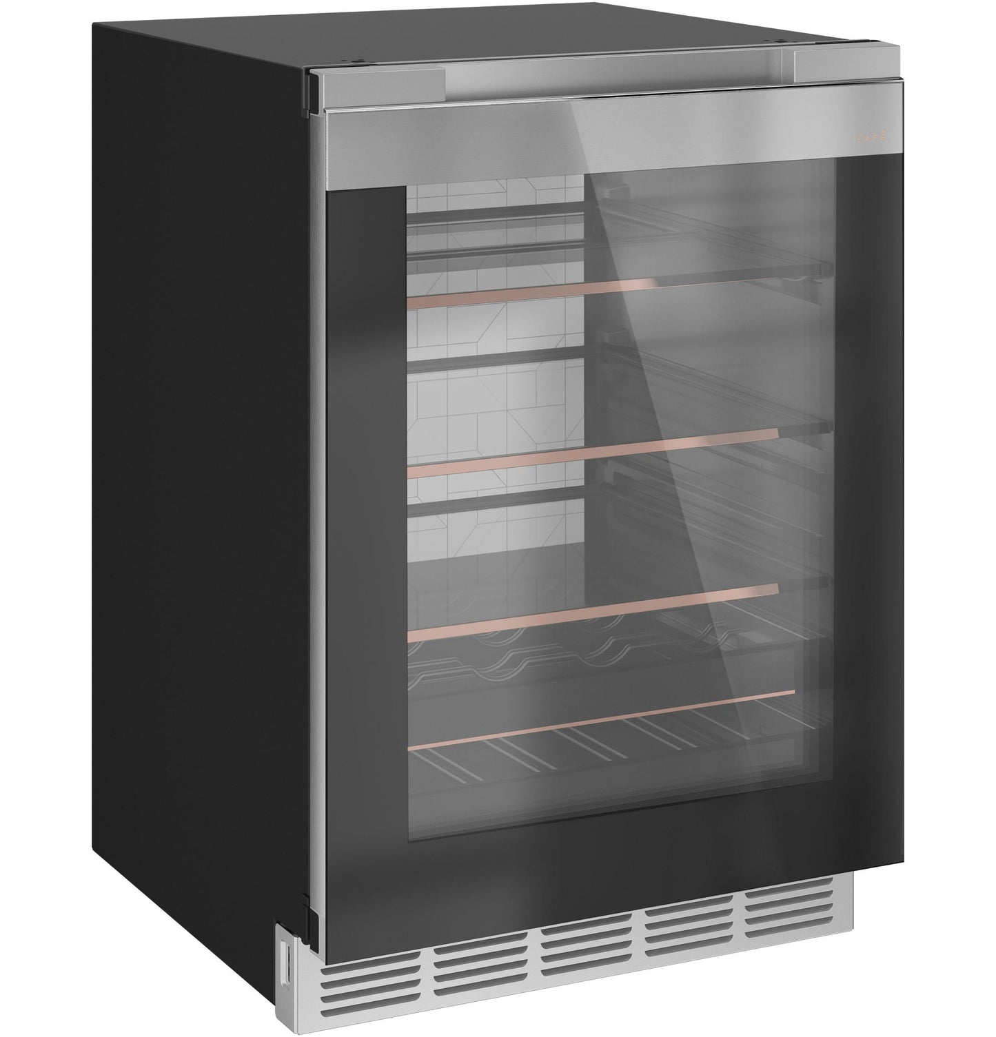 CAFE CCR06BM2PS5 Cafe Cafe Beverage Center In Platinum Glass