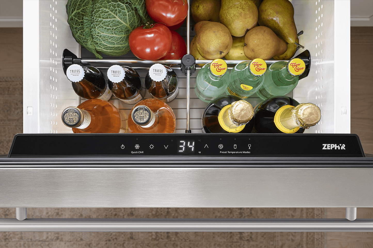 ZEPHYR PRRD24C1AS Zephyr 24"" Single Zone Refrigerator Drawers