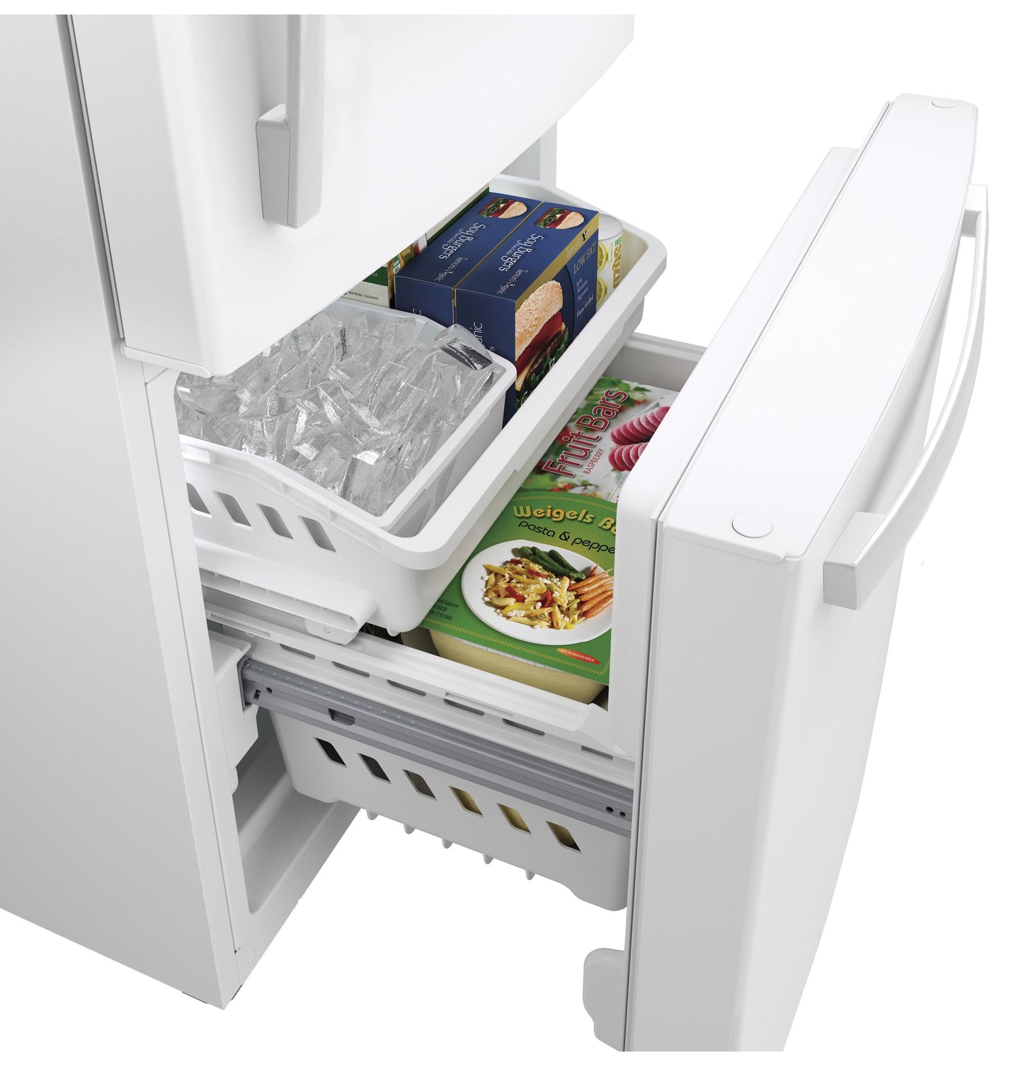 GE APPLIANCES GDE21EGKWW Ge Series Energy Star 20.9 Cu. Ft. Bottom Freezer Refrigerator