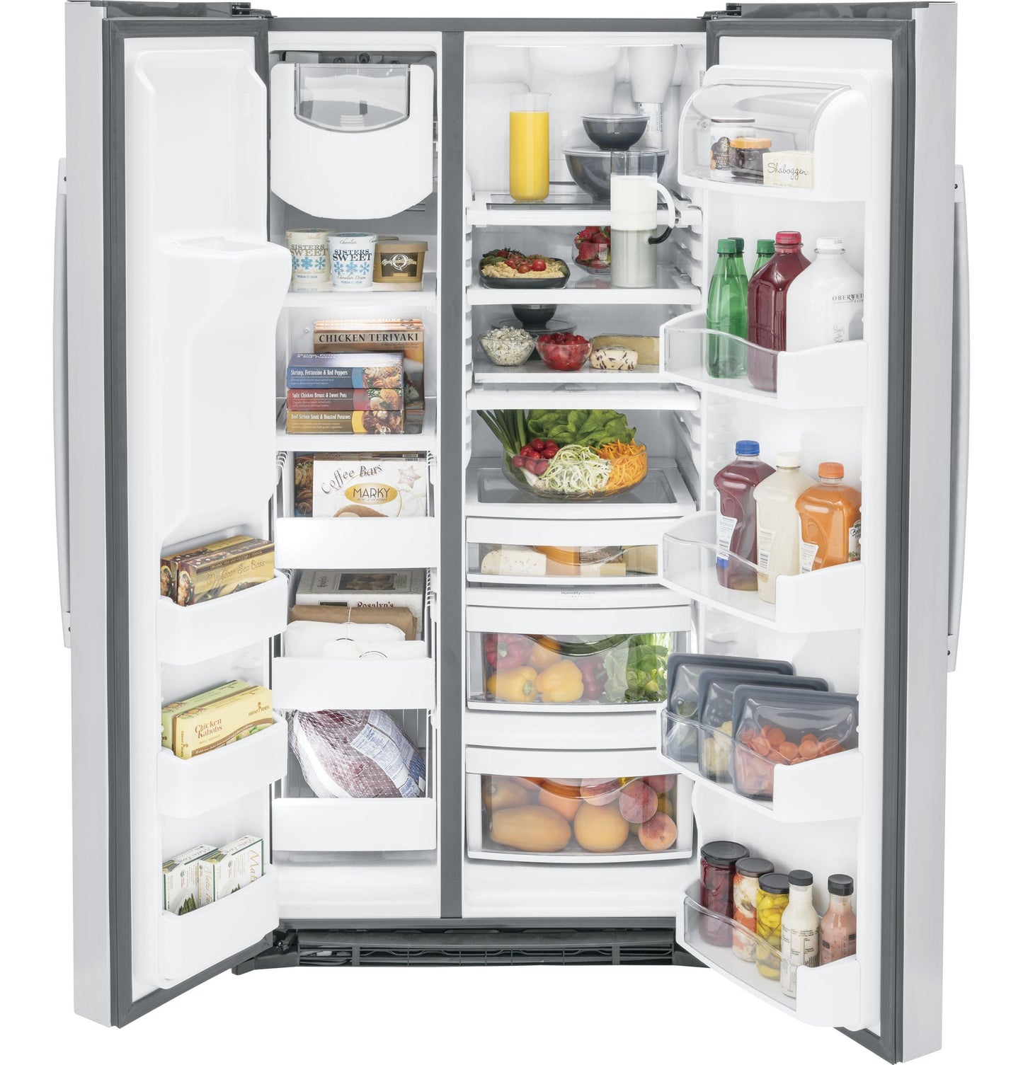 GE APPLIANCES PSE25KYHFS GE Profile Series Energy Star 25.3 Cu. Ft. Side-by-side REFR...