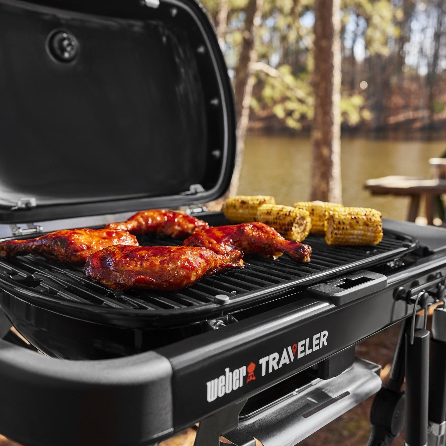 WEBER 1500460 Weber Traveler Compact Portable Gas Grill - Black