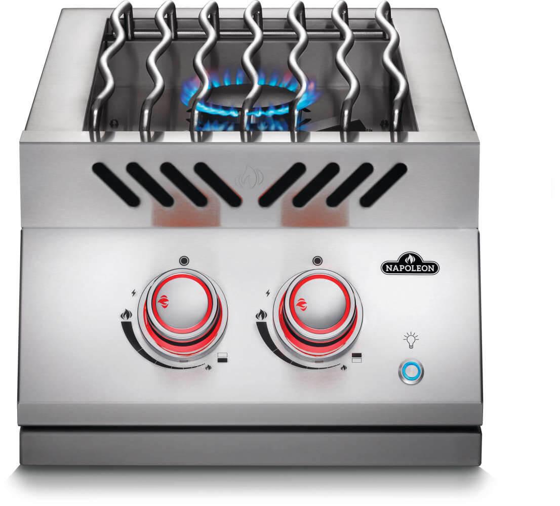 NAPOLEON BBQ BIB12RTNSS Built-in 700 Series Inline Dual Range Top Burner With Stainless STE...